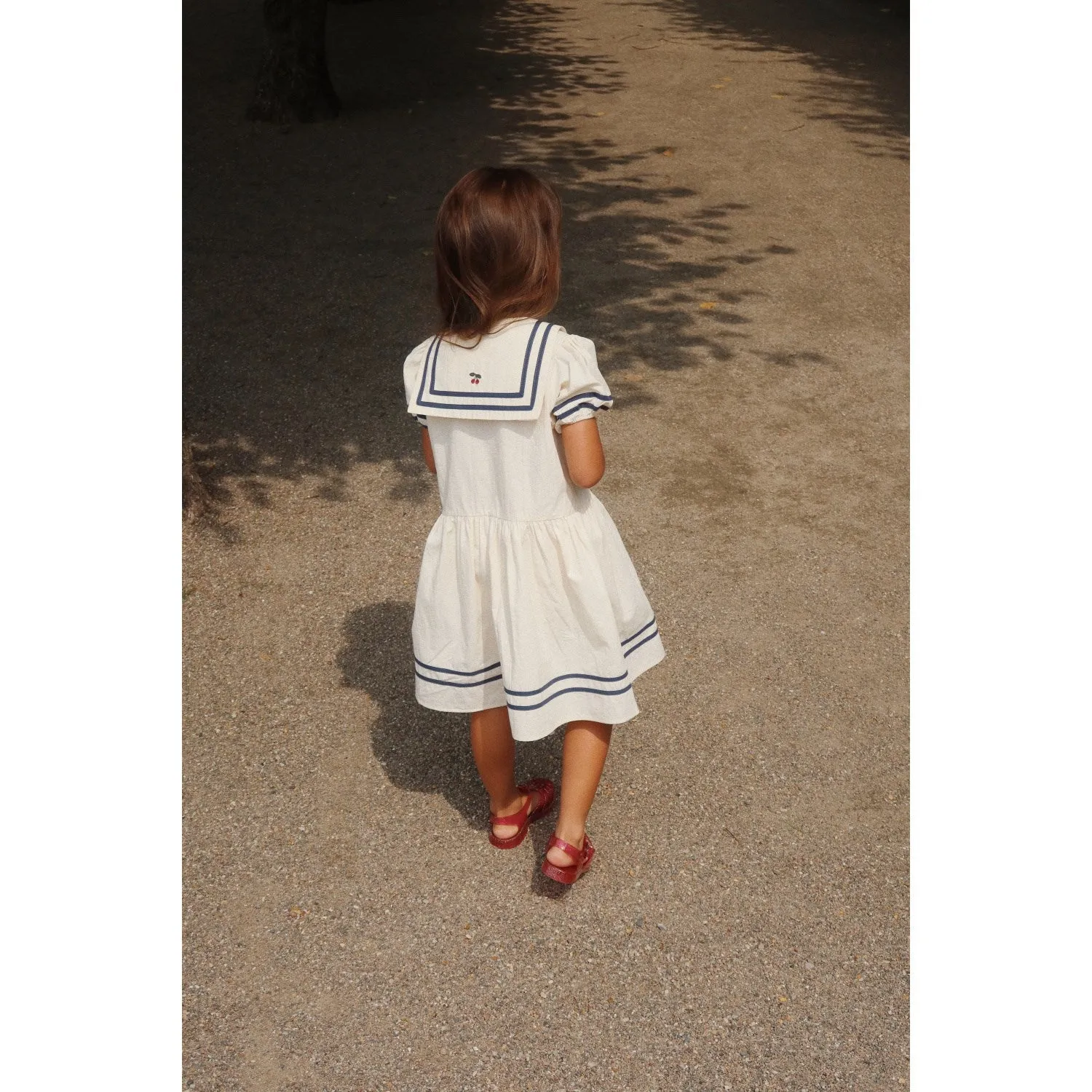 Konges Sljd Optic White Allie Sailor Dress Gots