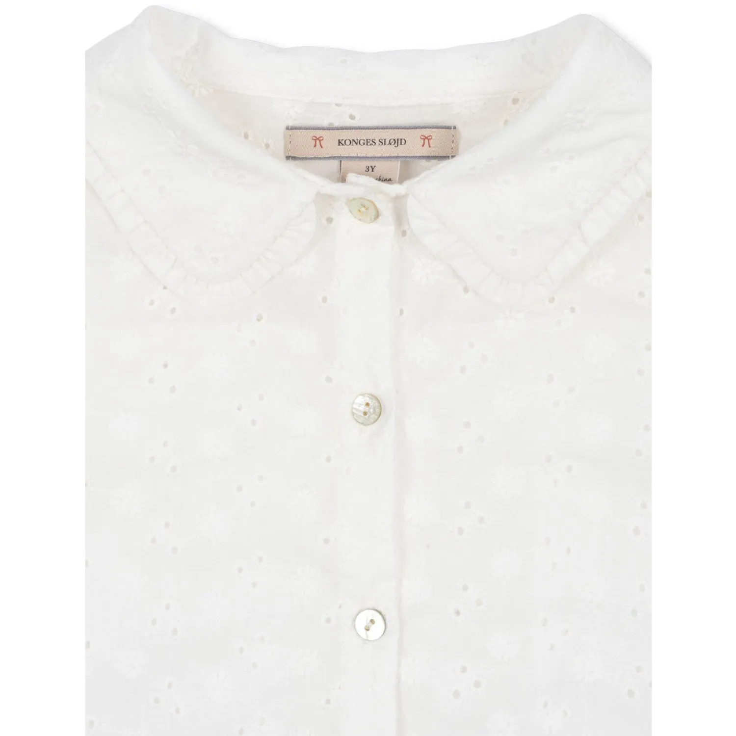 Konges Sljd Optic White Lacey Collar Shirt