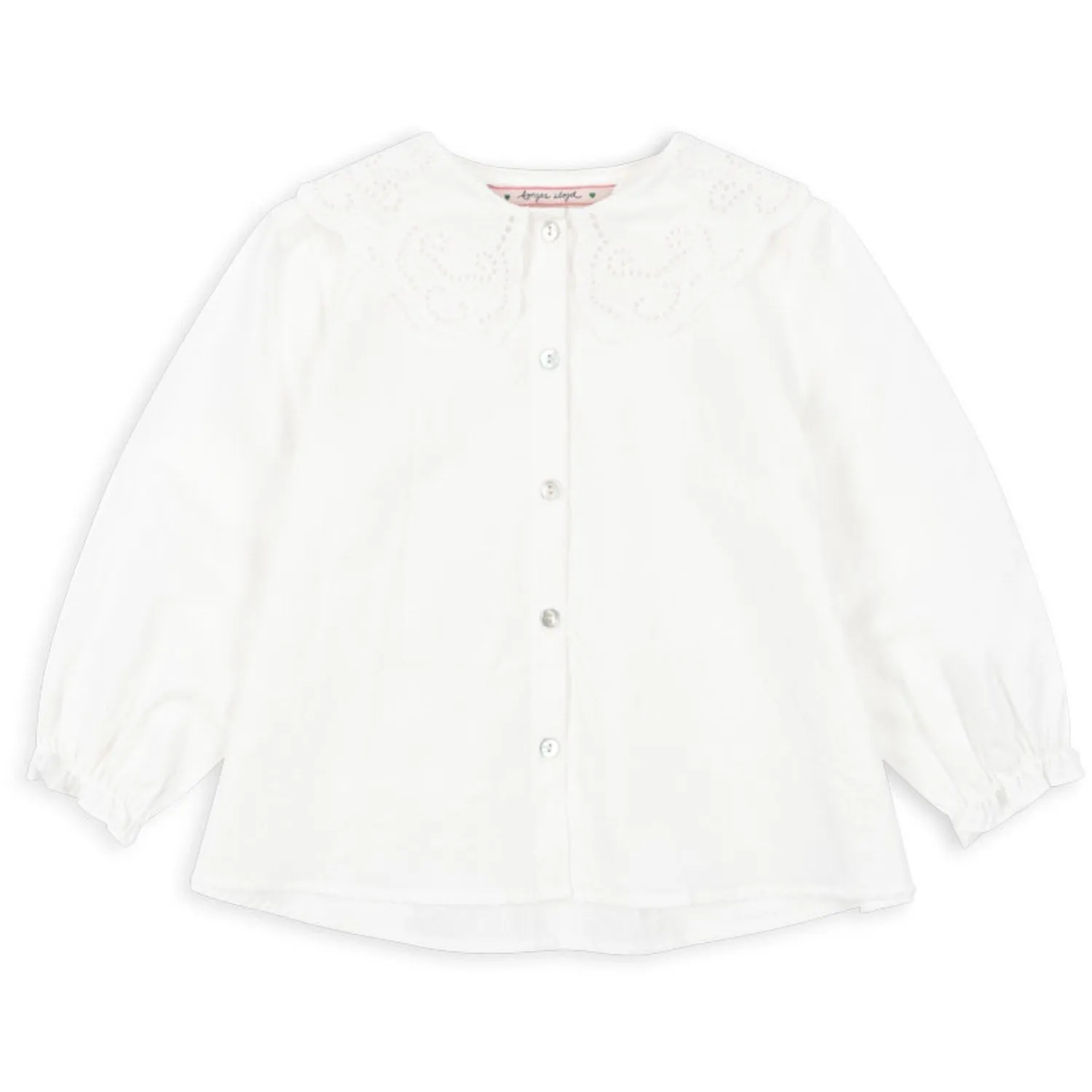 Konges Sljd Optic White Rilo Collar Shirt Gots
