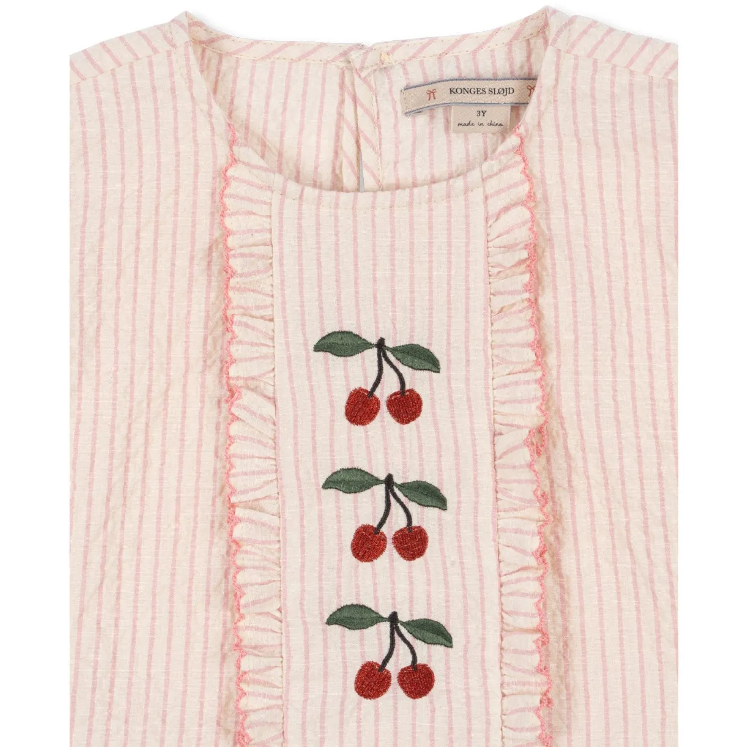 Konges Sljd Peony Stripe Ellie Frill Top Gots