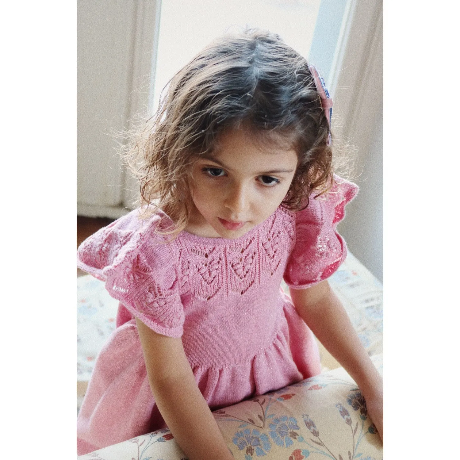 Konges Sljd Powder Pink Cabby Knit Dress