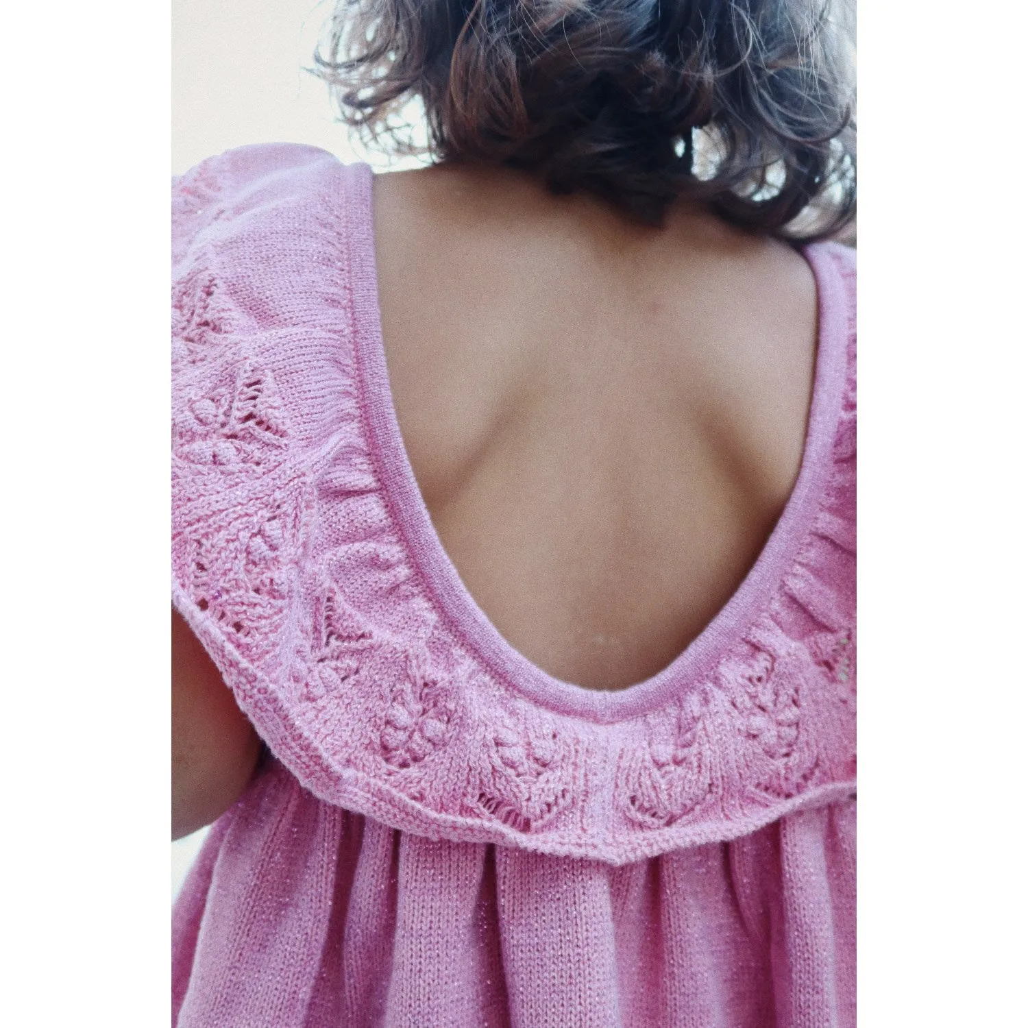 Konges Sljd Powder Pink Cabby Knit Dress