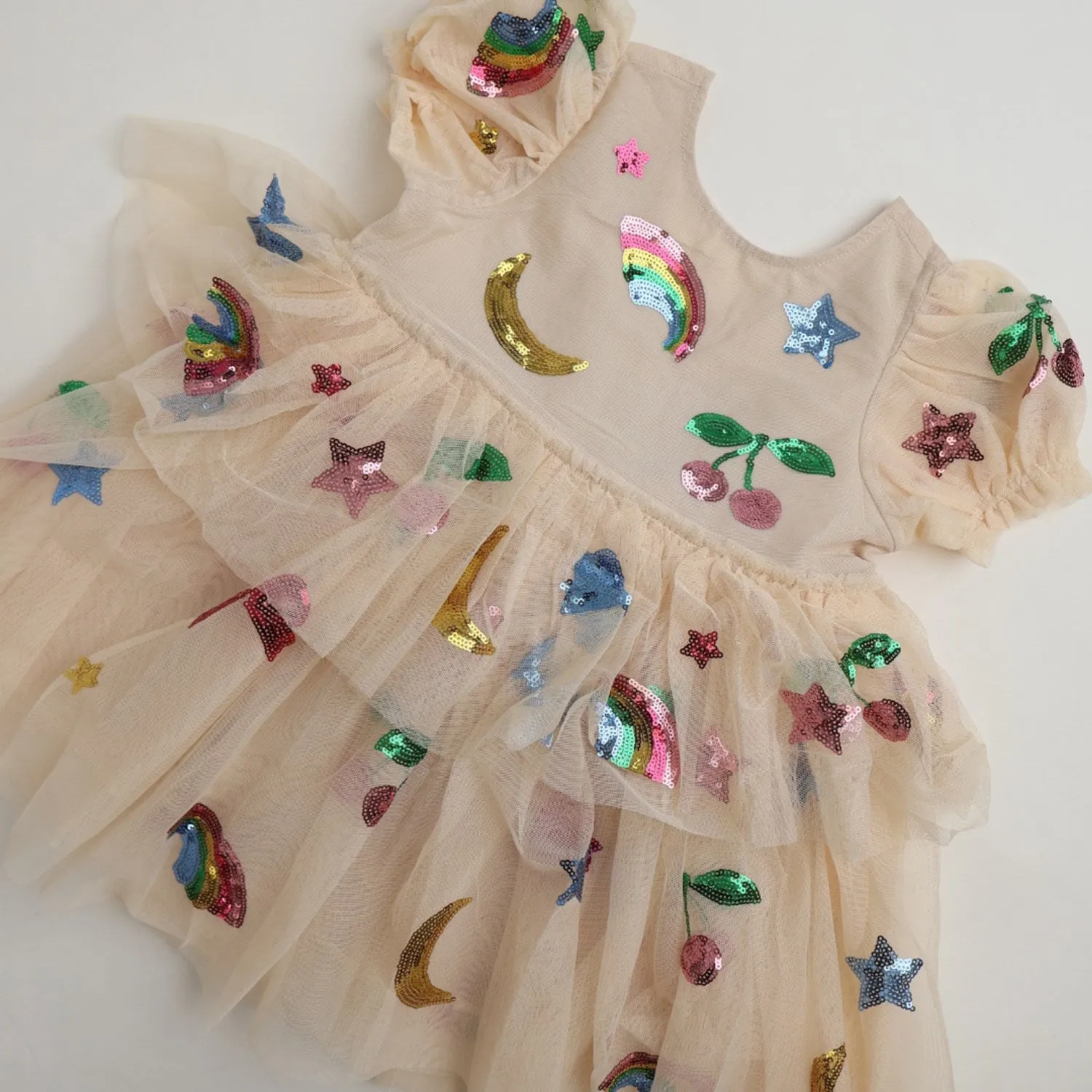 Konges Sljd Rainbow Twinkle Yvonne Puff Dress