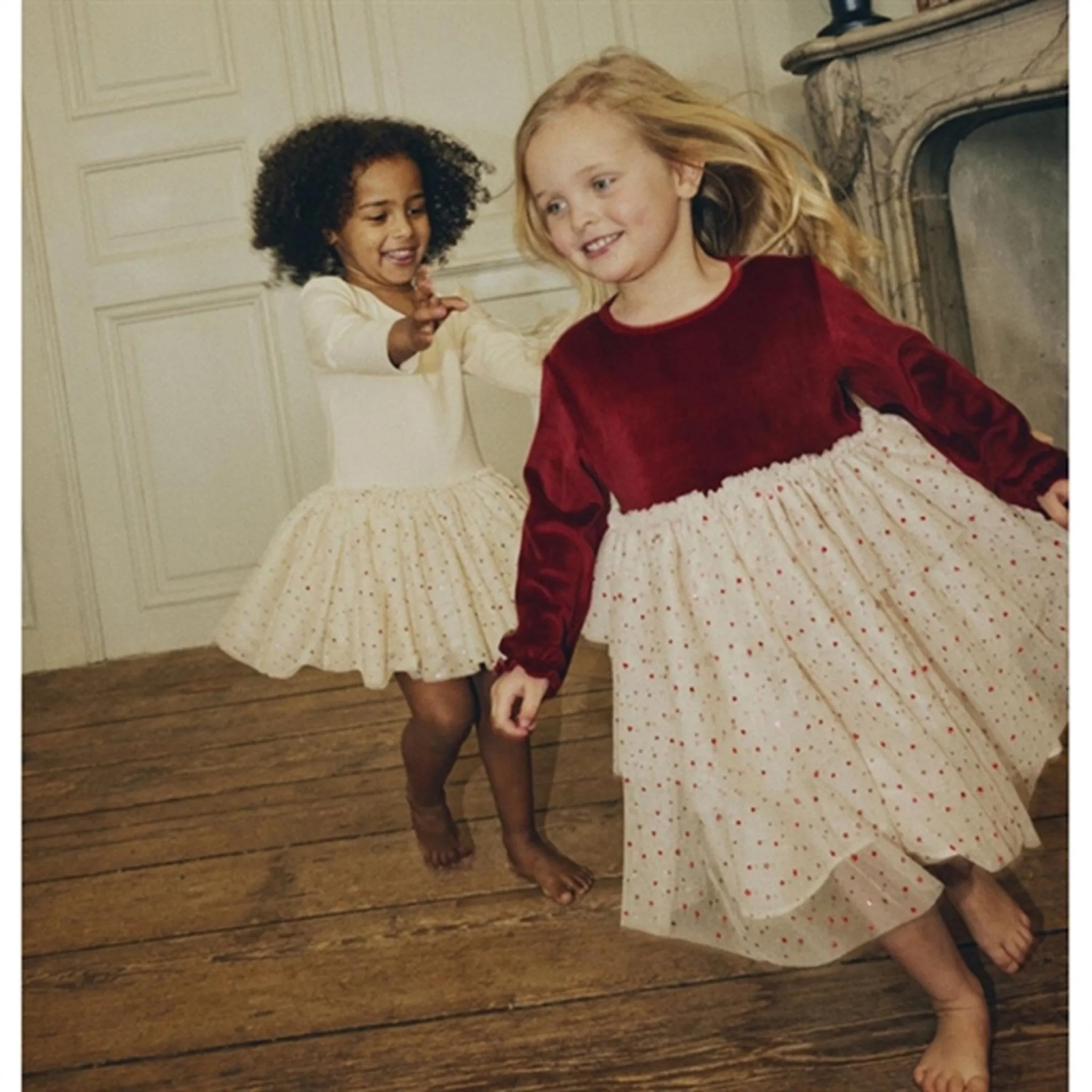 Konges Sljd Red Dahlia Belis Velvet Dress