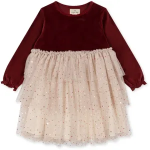 Konges Sljd Red Dahlia Belis Velvet Dress