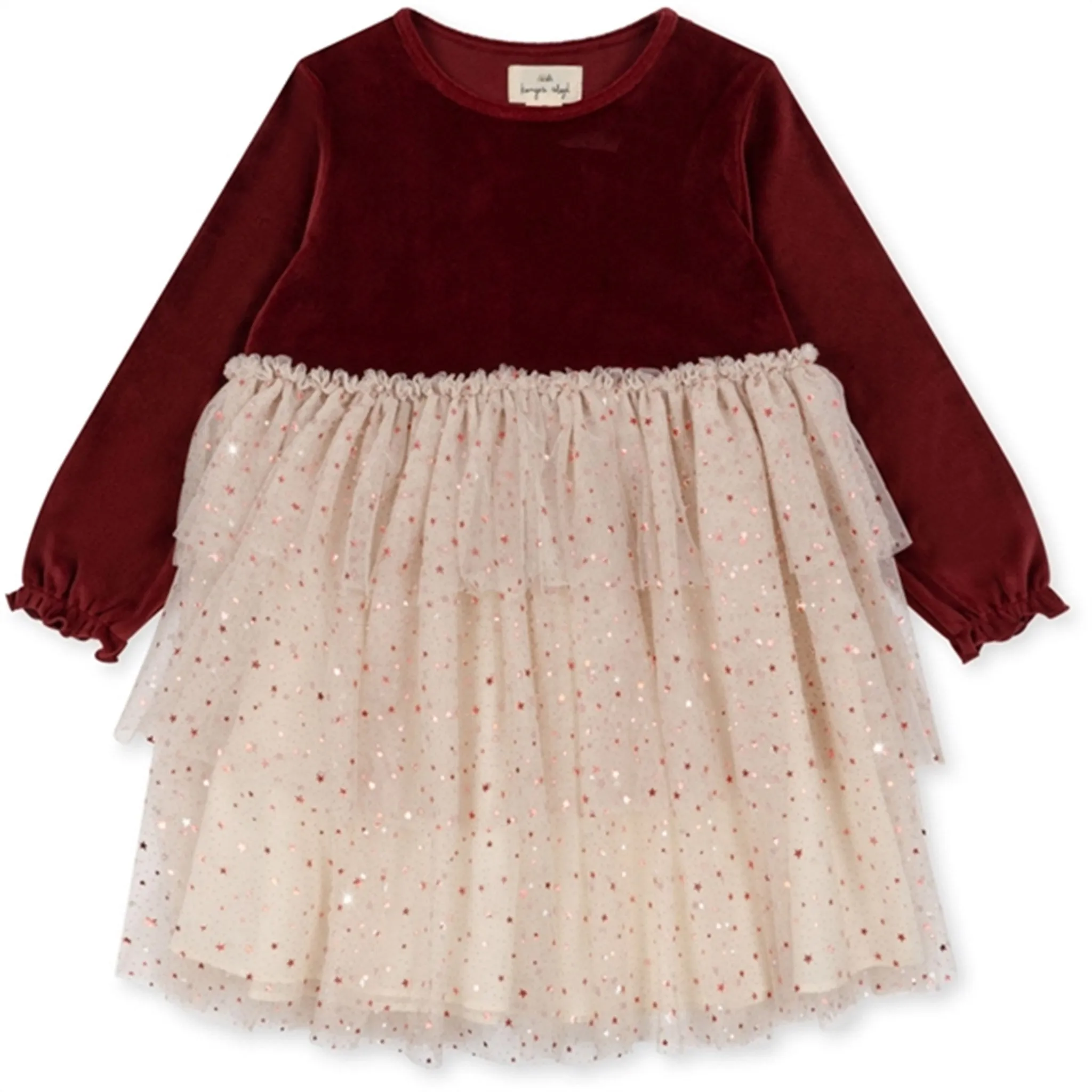 Konges Sljd Red Dahlia Belis Velvet Dress
