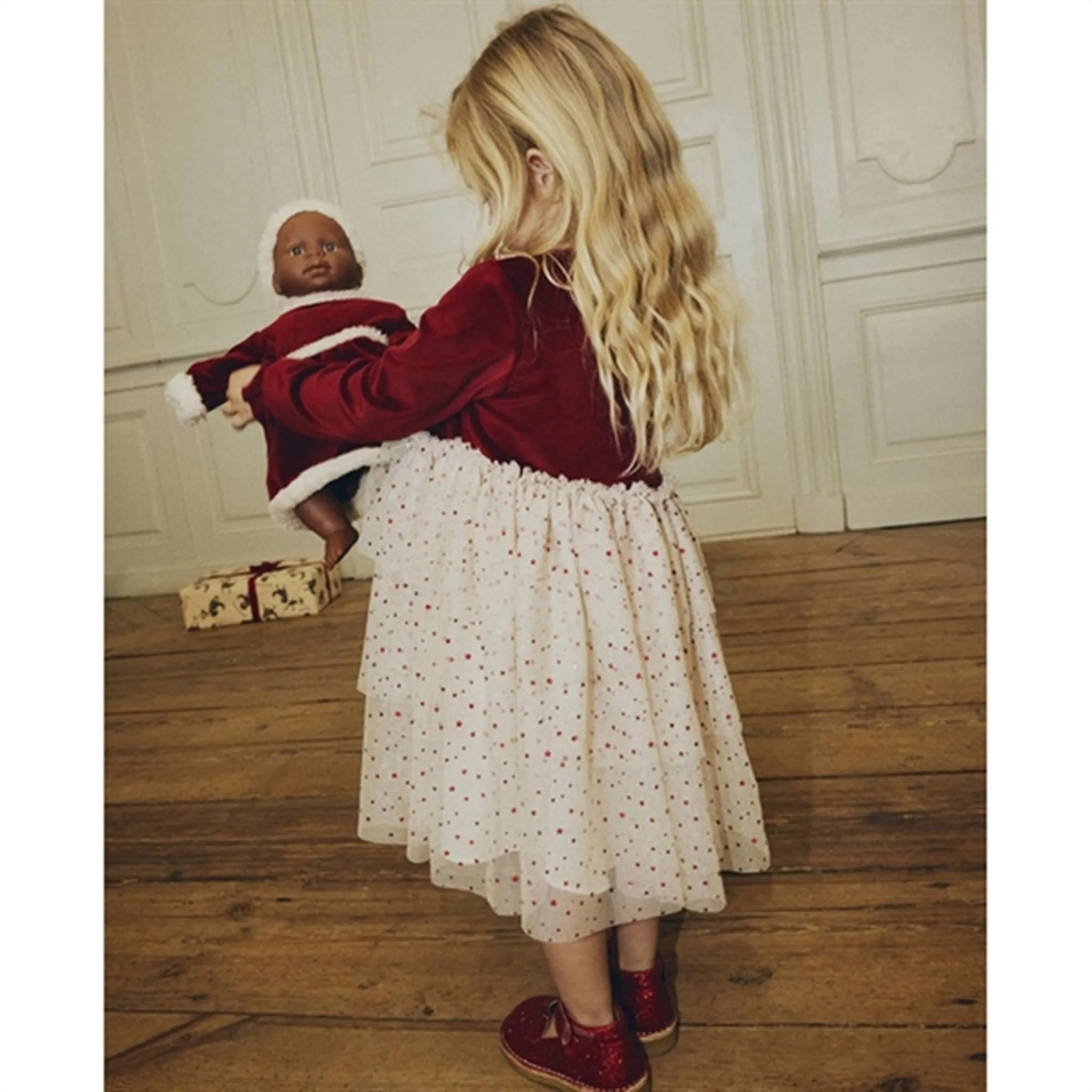 Konges Sljd Red Dahlia Belis Velvet Dress