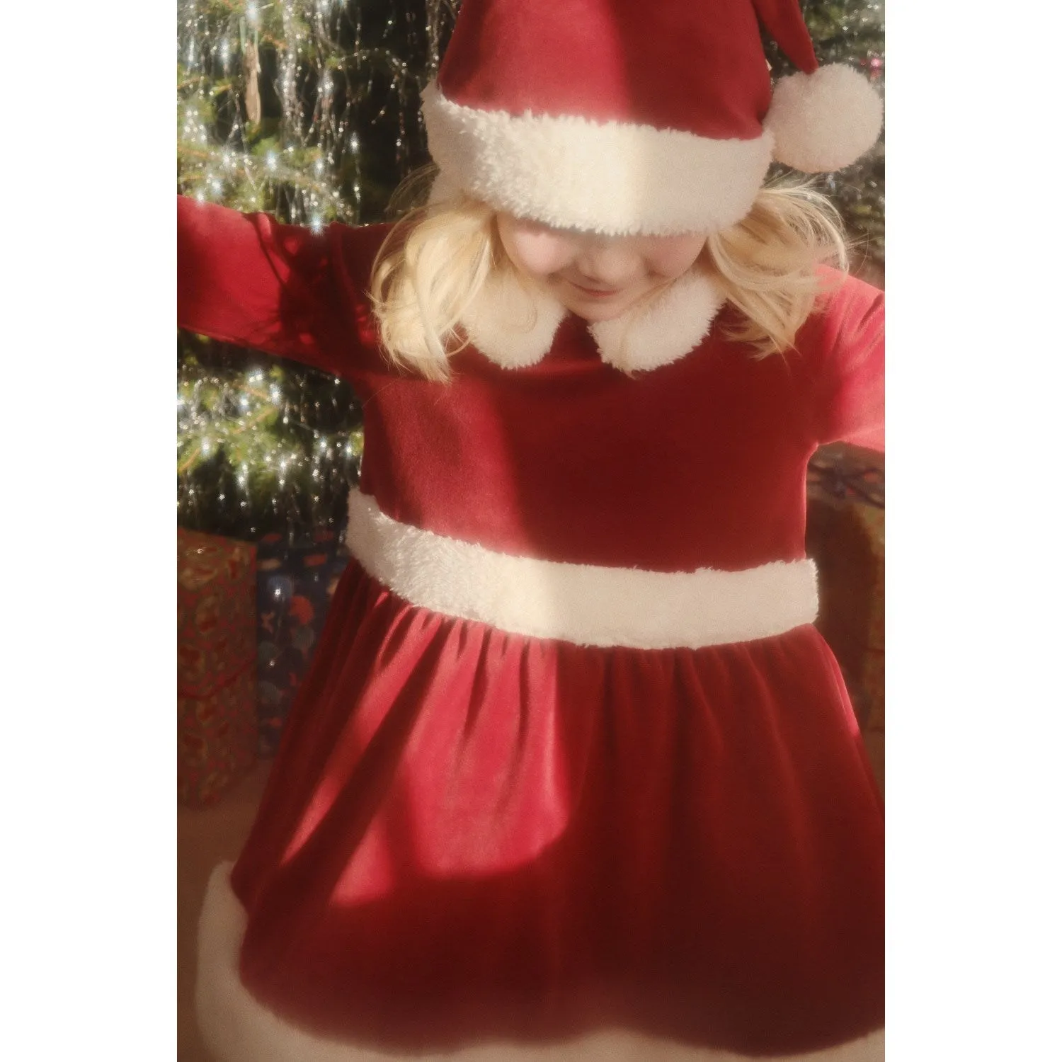 Konges Sljd Red Dahlia Christmas Dress Grs