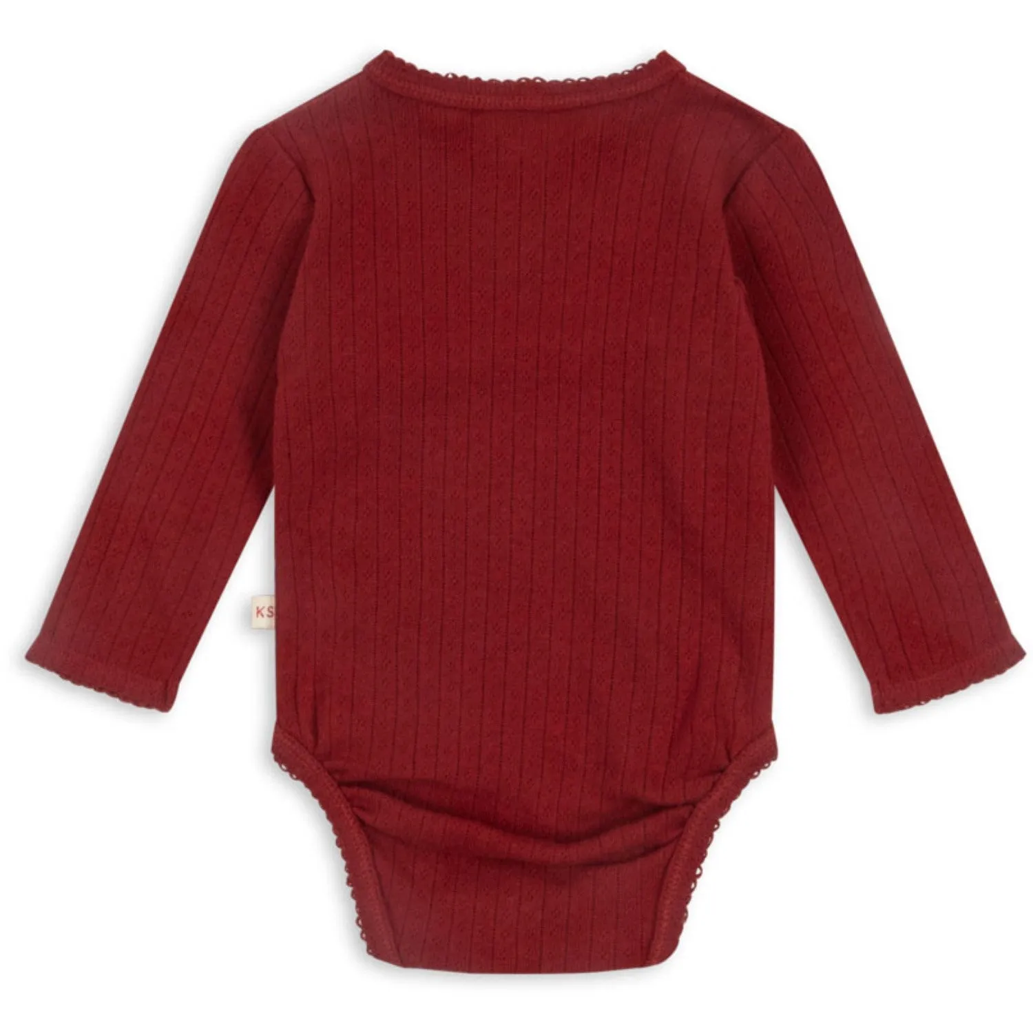 Konges Sljd Red Dahlia Minnie Newborn Bodysuit Ls Gots