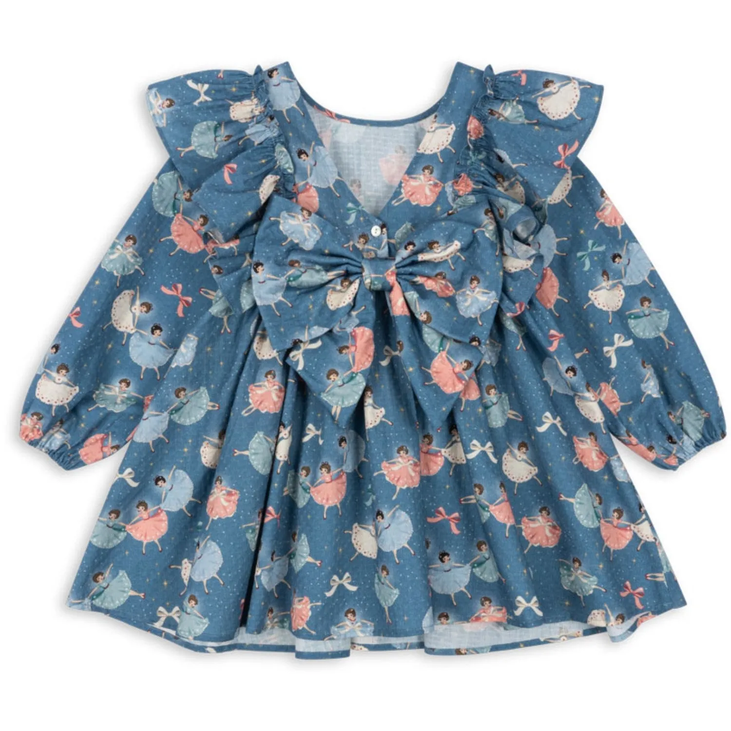 Konges Sljd Snow Bow Ballerina Evia Ls Bow Dress Gots