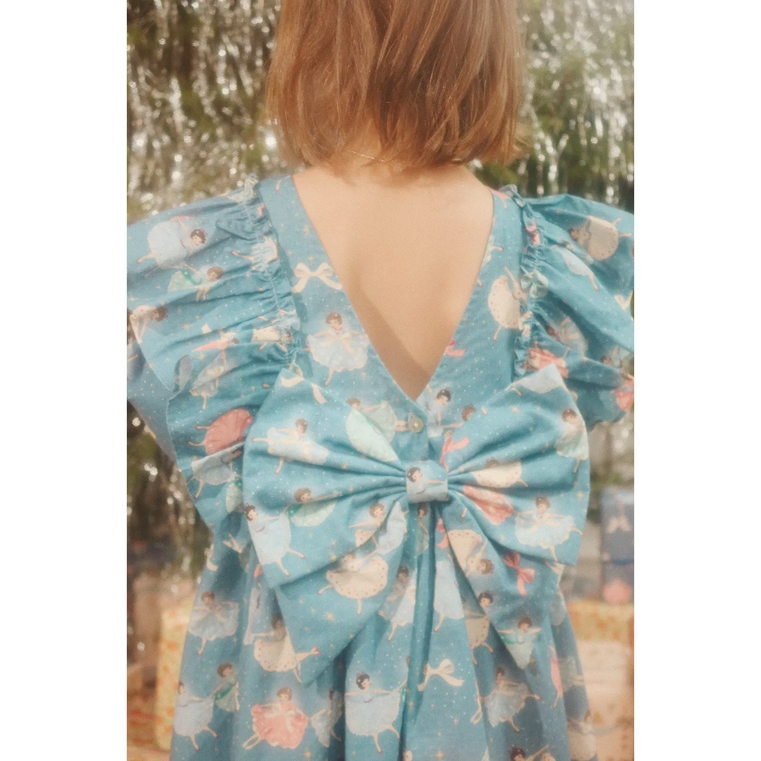 Konges Sljd Snow Bow Ballerina Evia Ls Bow Dress Gots