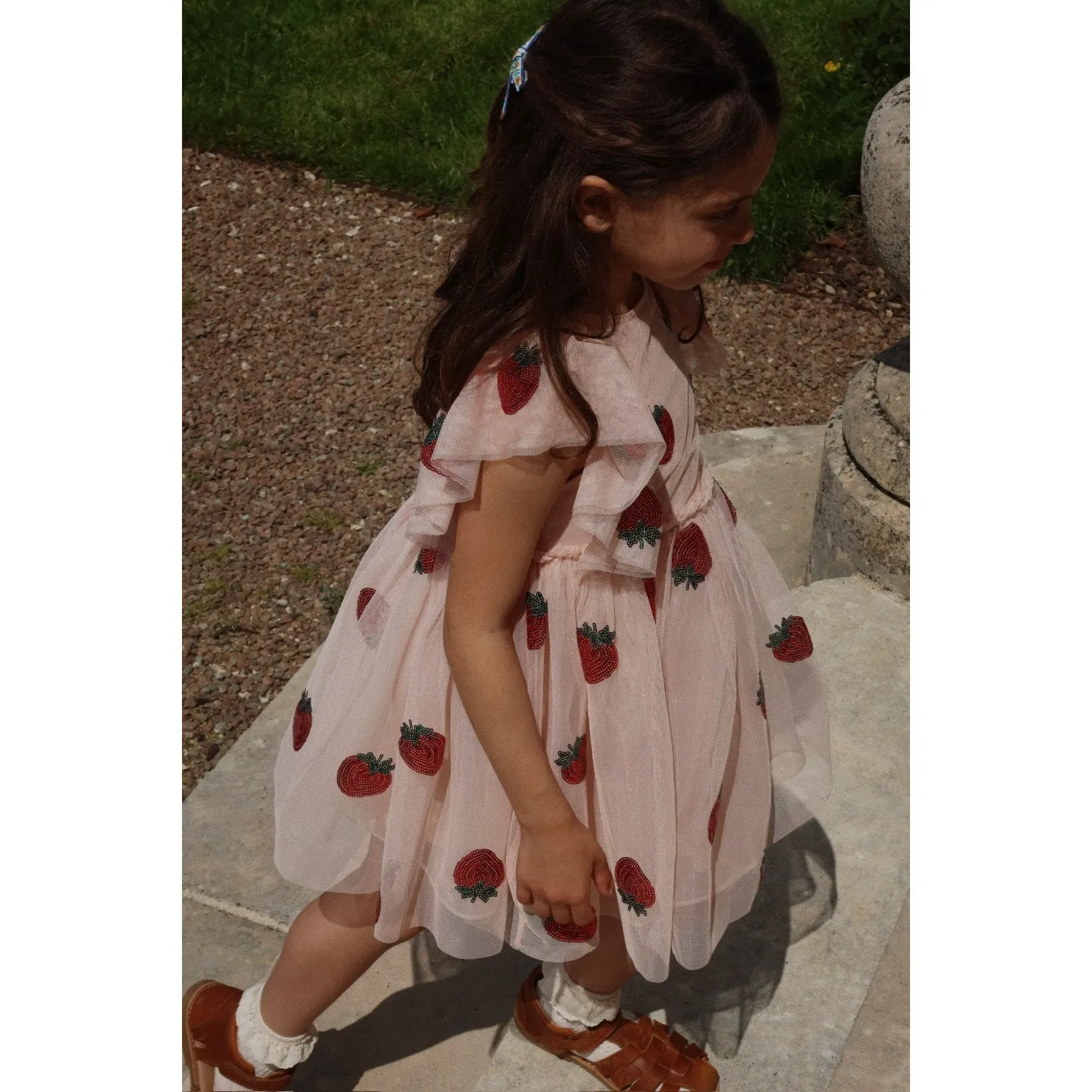 Konges Sljd Strawberry Yvonne Frill Dress