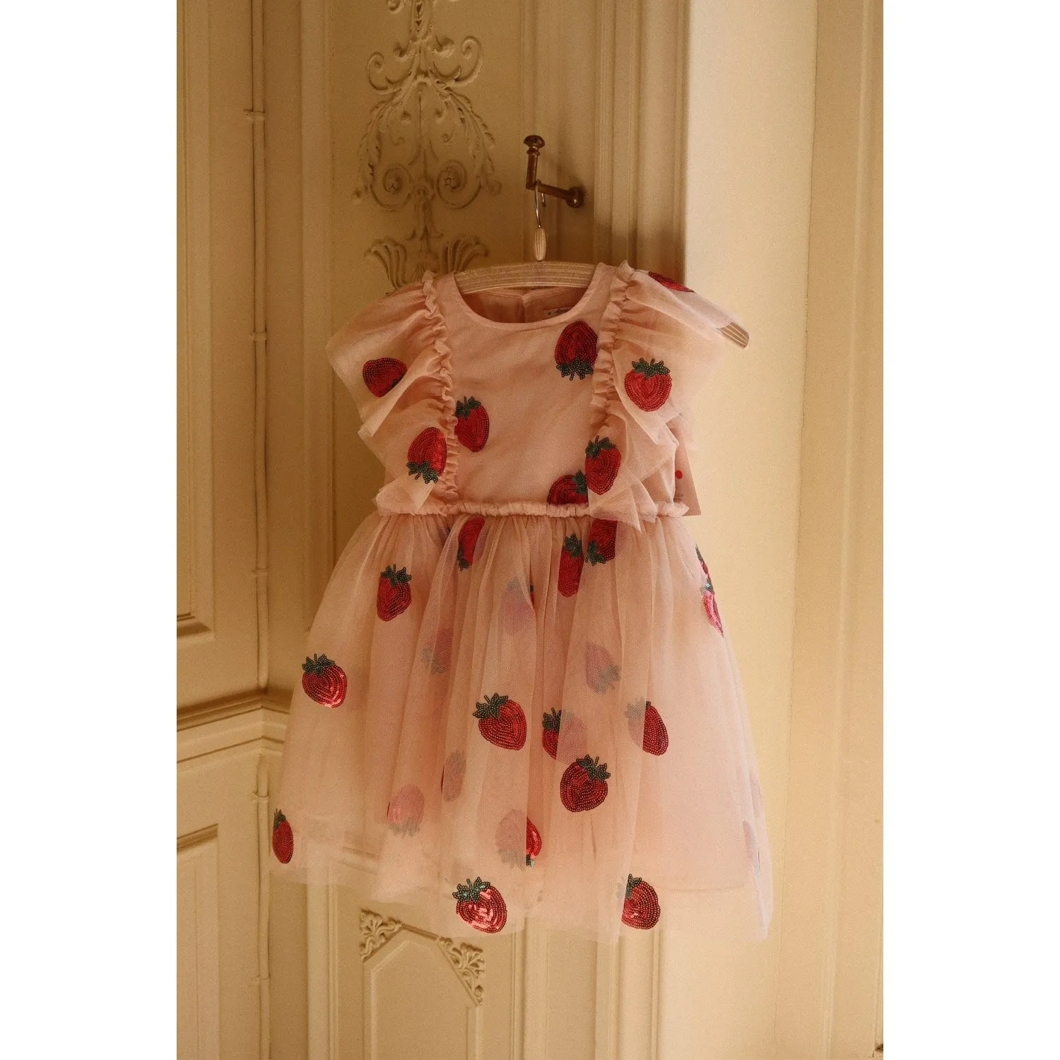 Konges Sljd Strawberry Yvonne Frill Dress