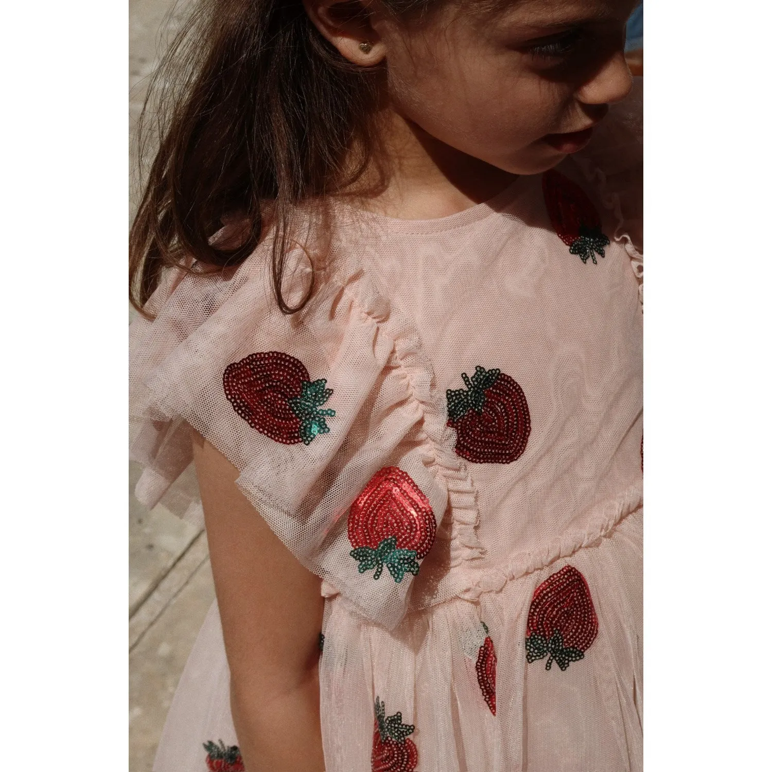 Konges Sljd Strawberry Yvonne Frill Dress