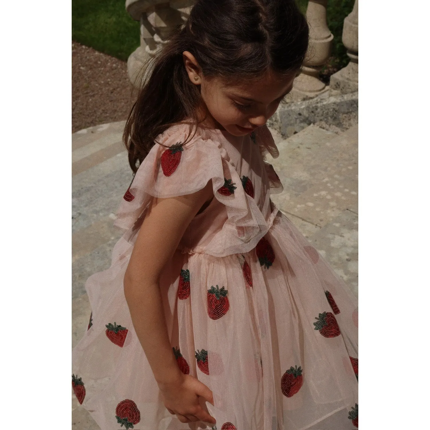 Konges Sljd Strawberry Yvonne Frill Dress
