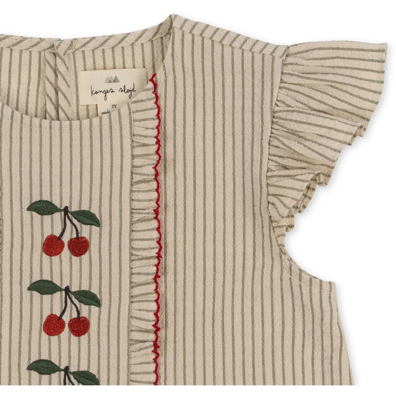 Konges Sljd Tea Stripe Ellie Frill Top