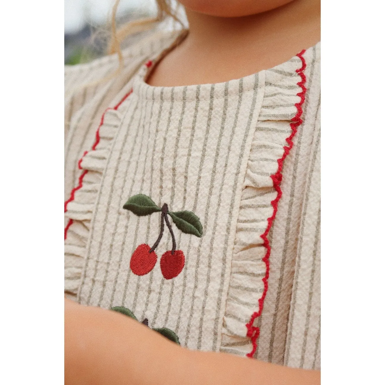 Konges Sljd Tea Stripe Ellie Frill Top