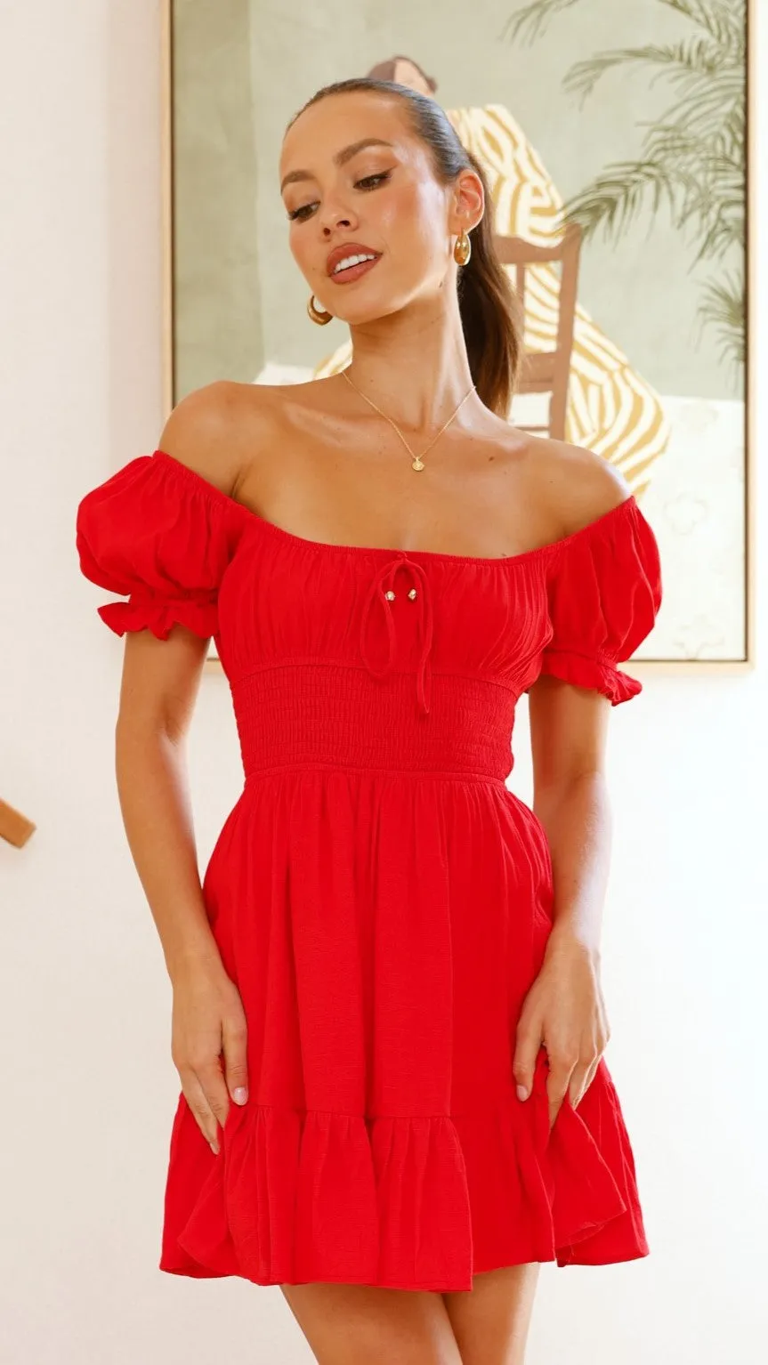 Kori Mini Dress - Red Billy J