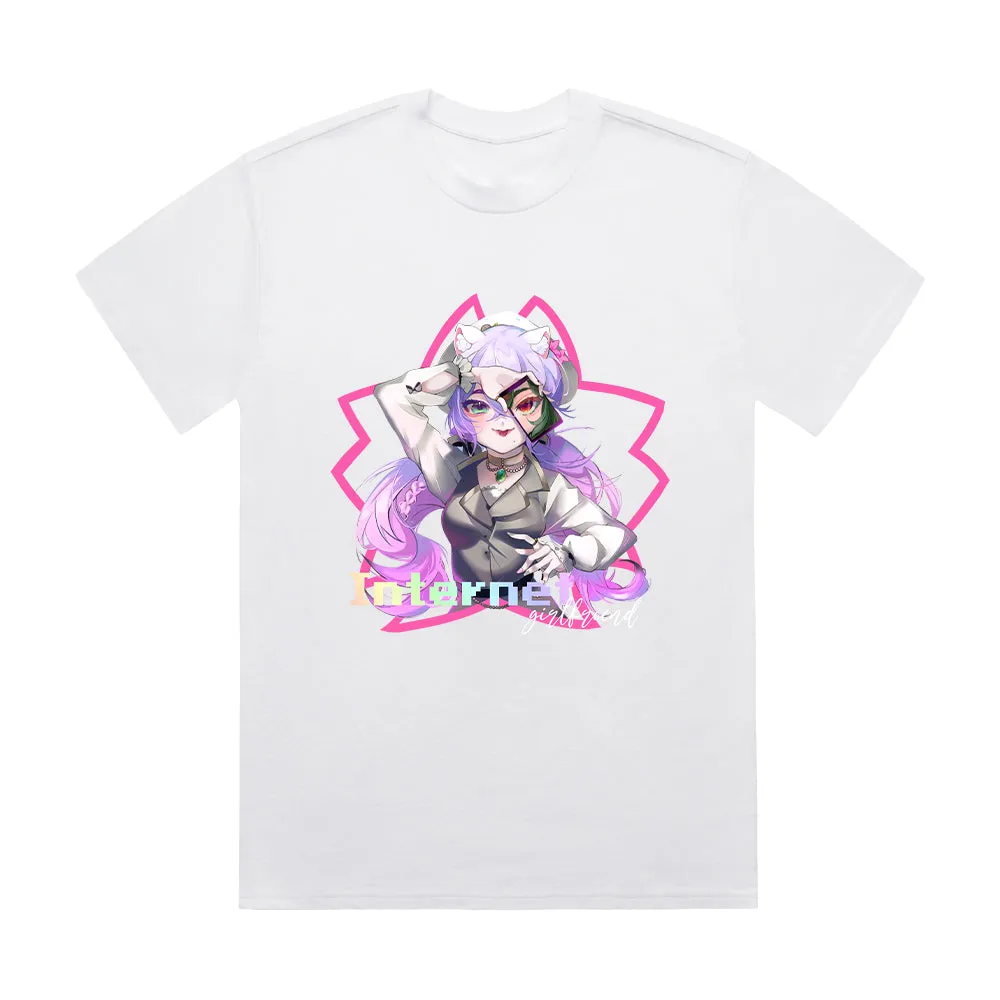Lady_muun Internet Girlfriend T-Shirt(White)