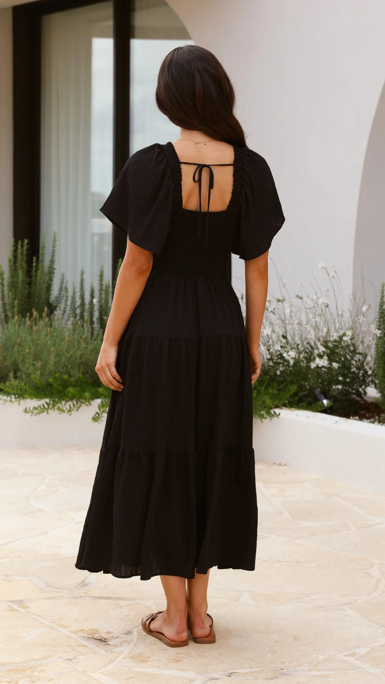 Lainey Midi Dress - Black Billy J