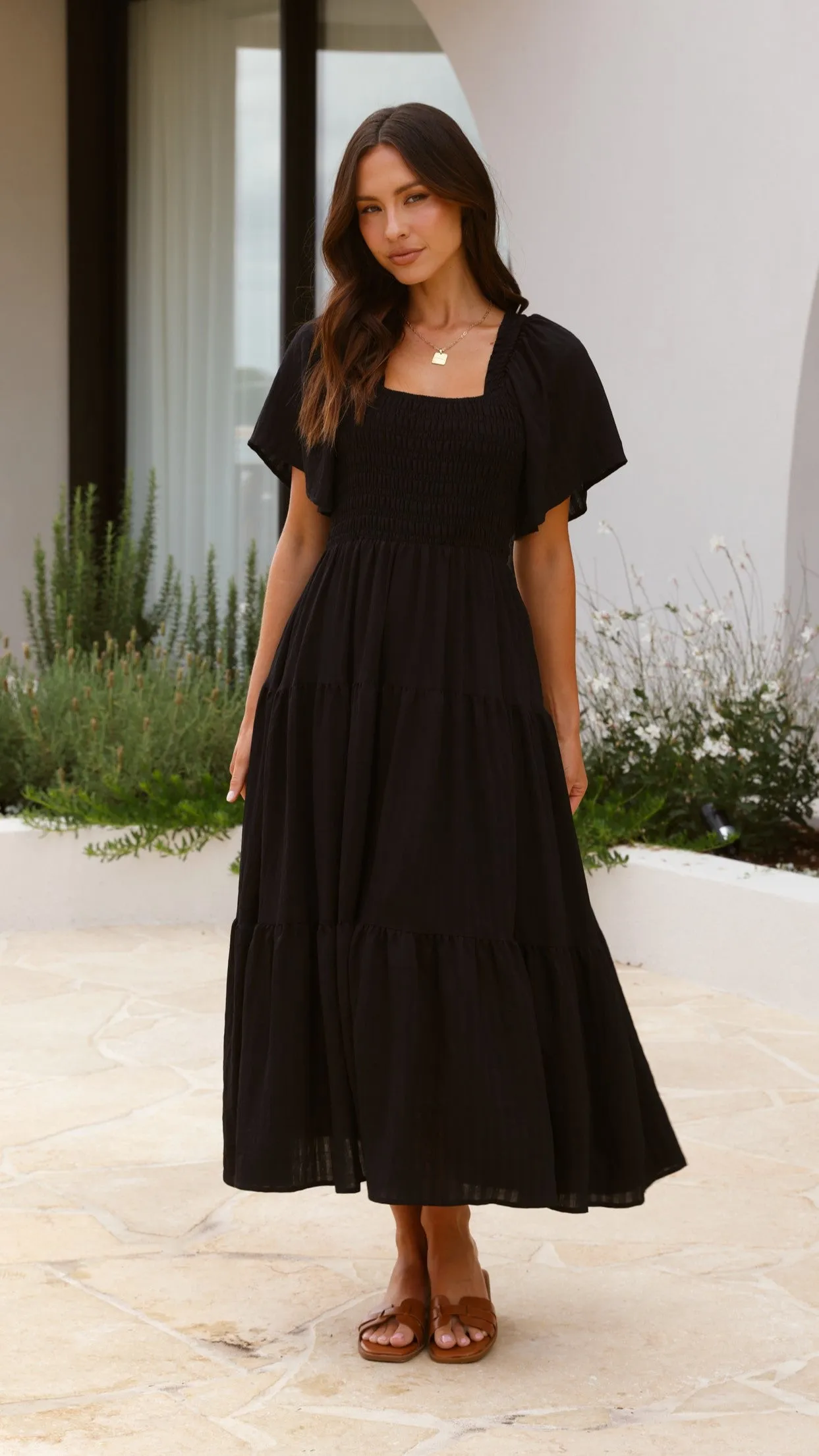 Lainey Midi Dress - Black Billy J