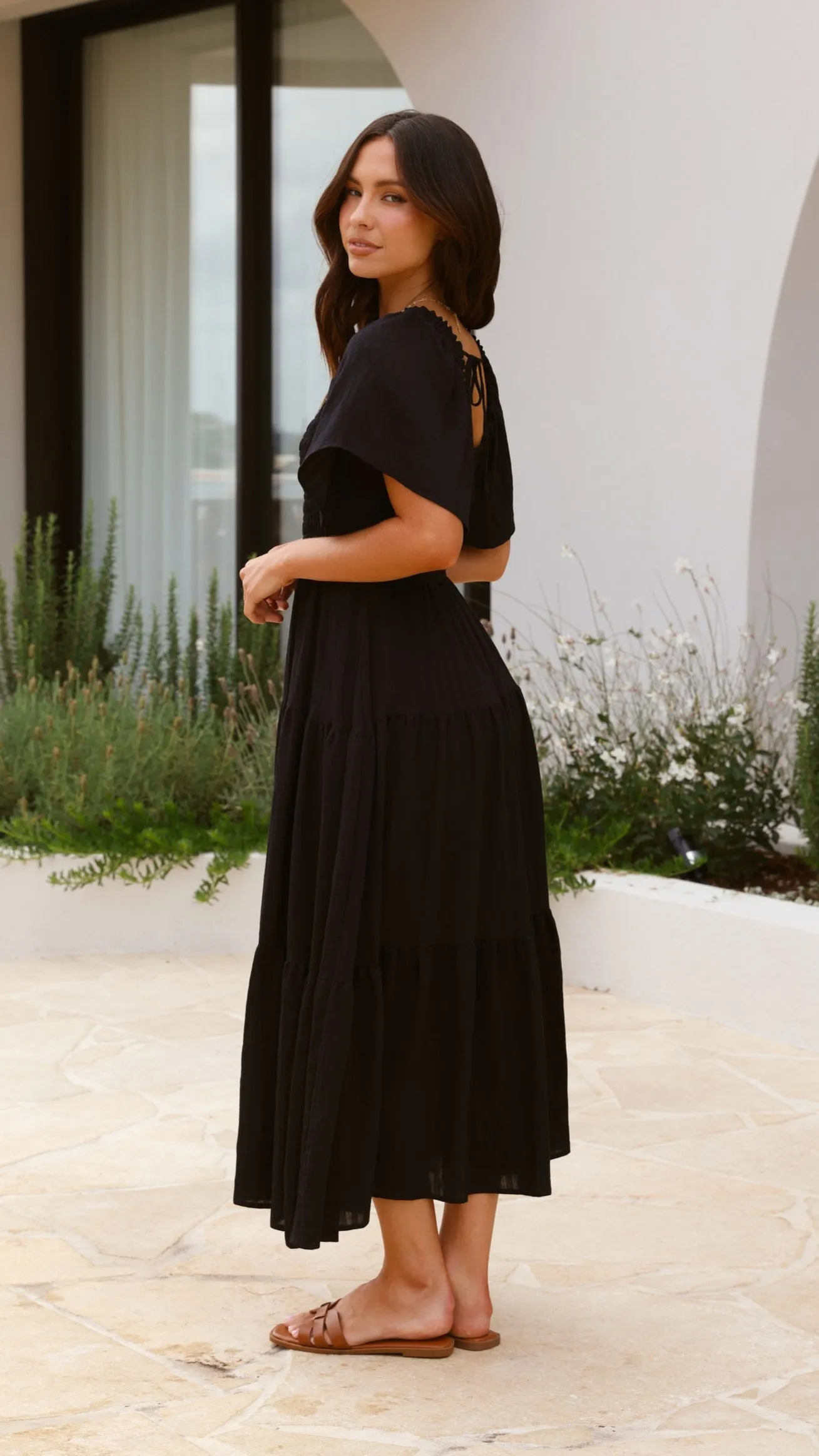 Lainey Midi Dress - Black Billy J