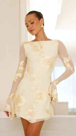 Lanesia Mini Dress - Yellow Billy J