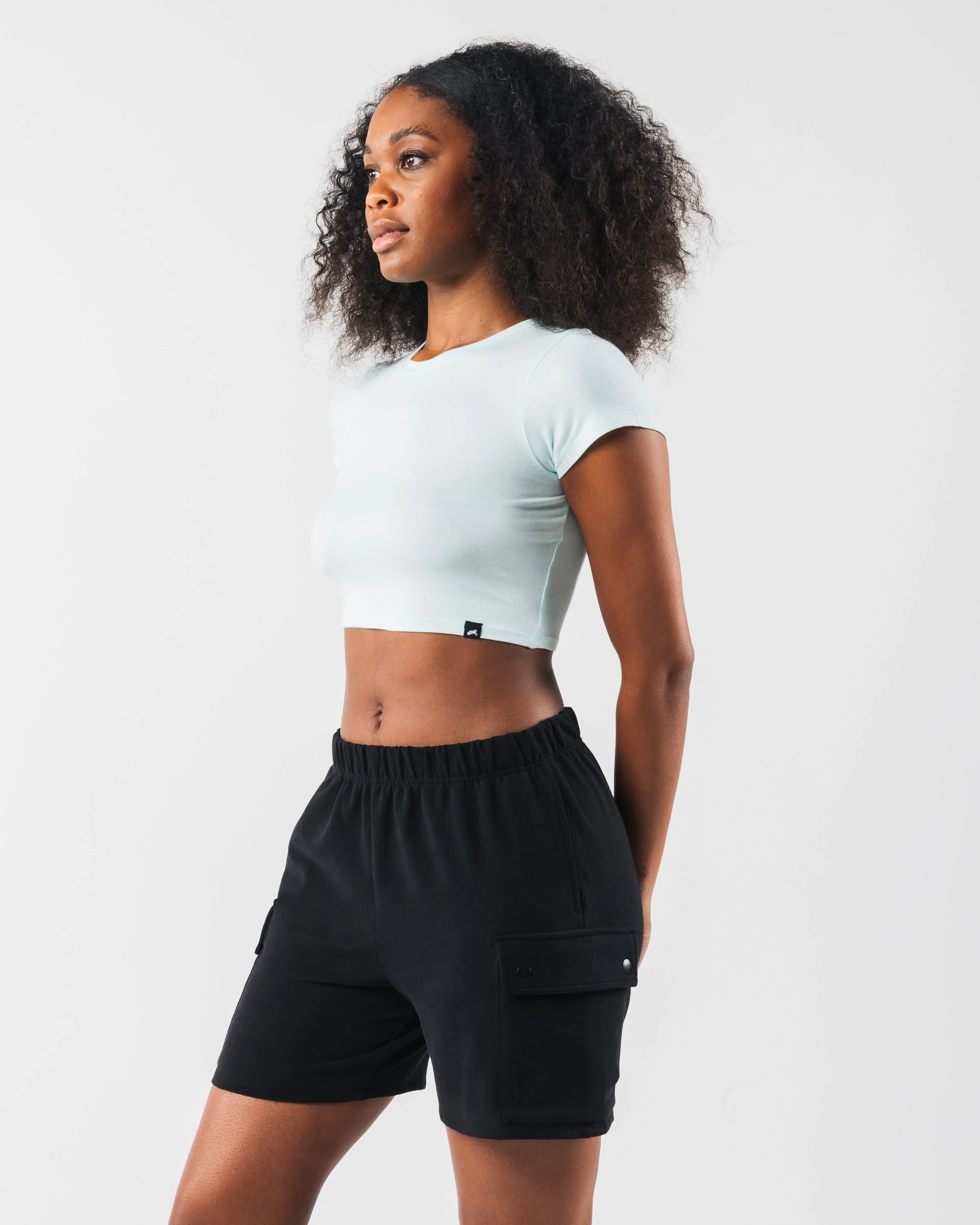 LDB Crop Tee - Sky Alphalete Athletics
