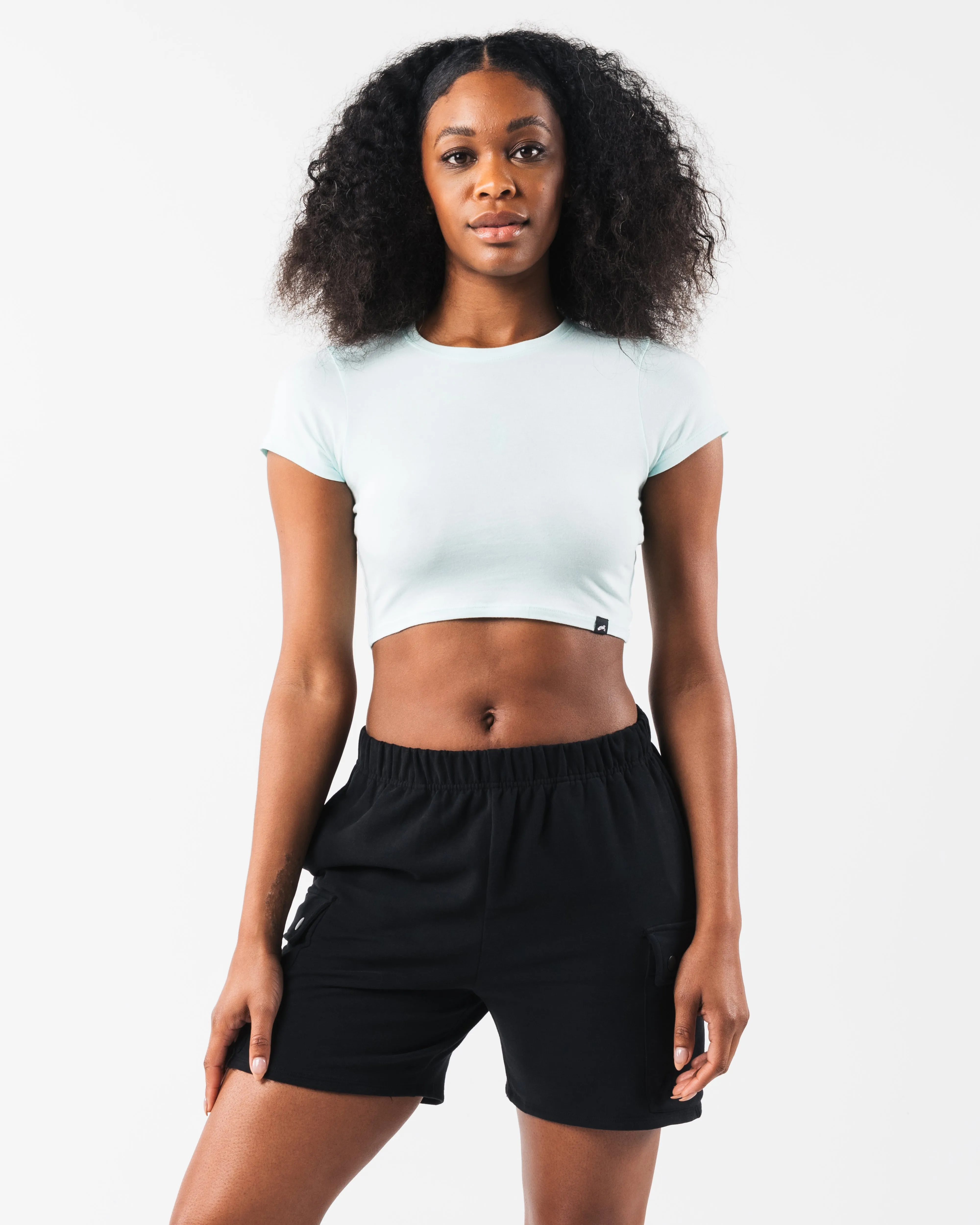 LDB Crop Tee - Sky Alphalete Athletics