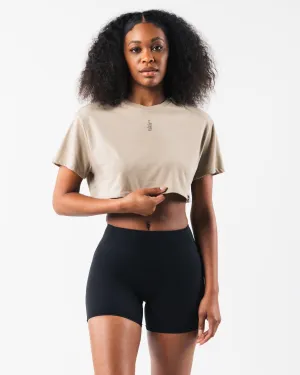 LDB Oversized Crop Tee - Dune Alphalete Athletics