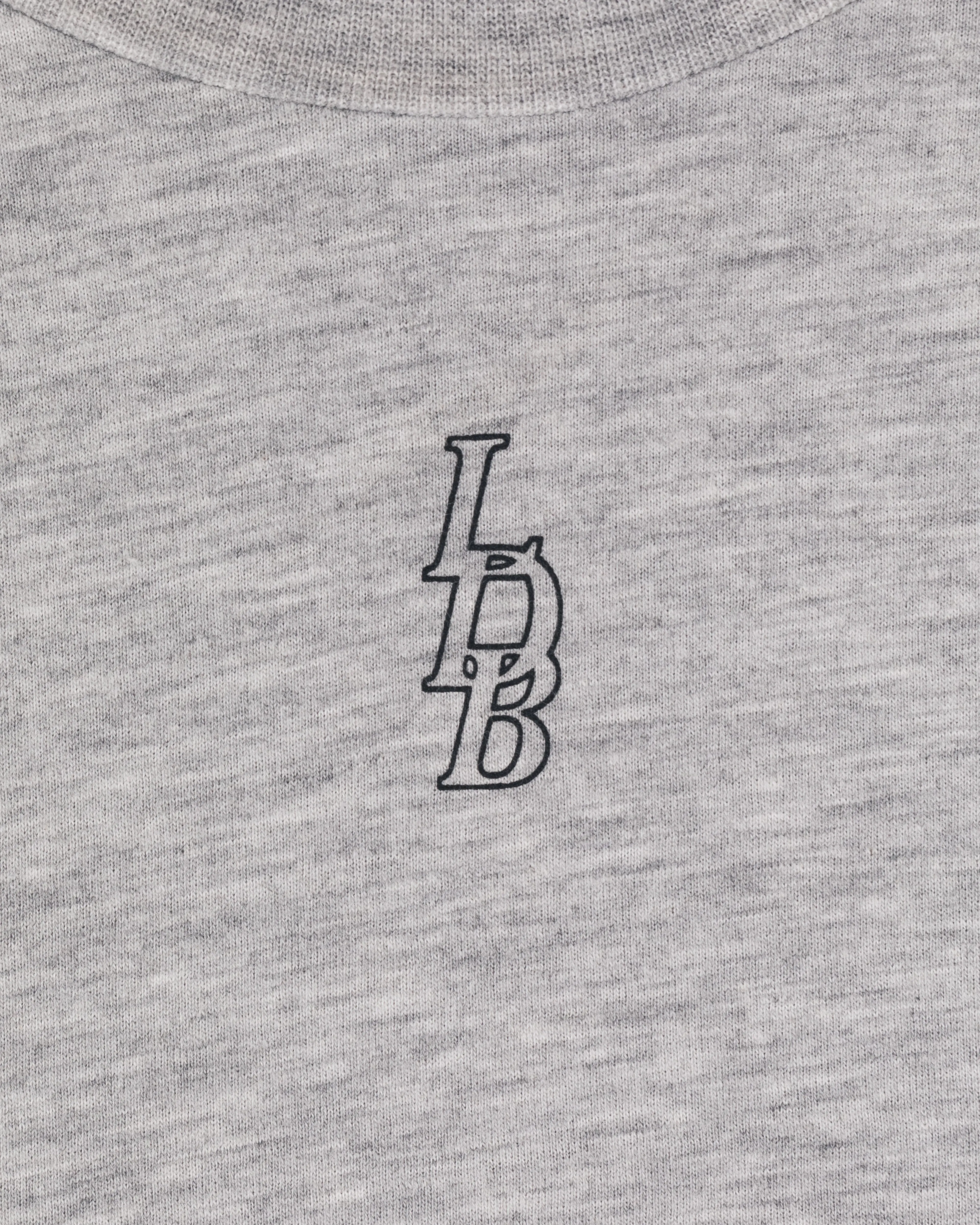 LDB Oversized Crop Tee - Heather Cloud Alphalete Athletics