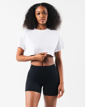 LDB Oversized Crop Tee - Optic White Alphalete Athletics