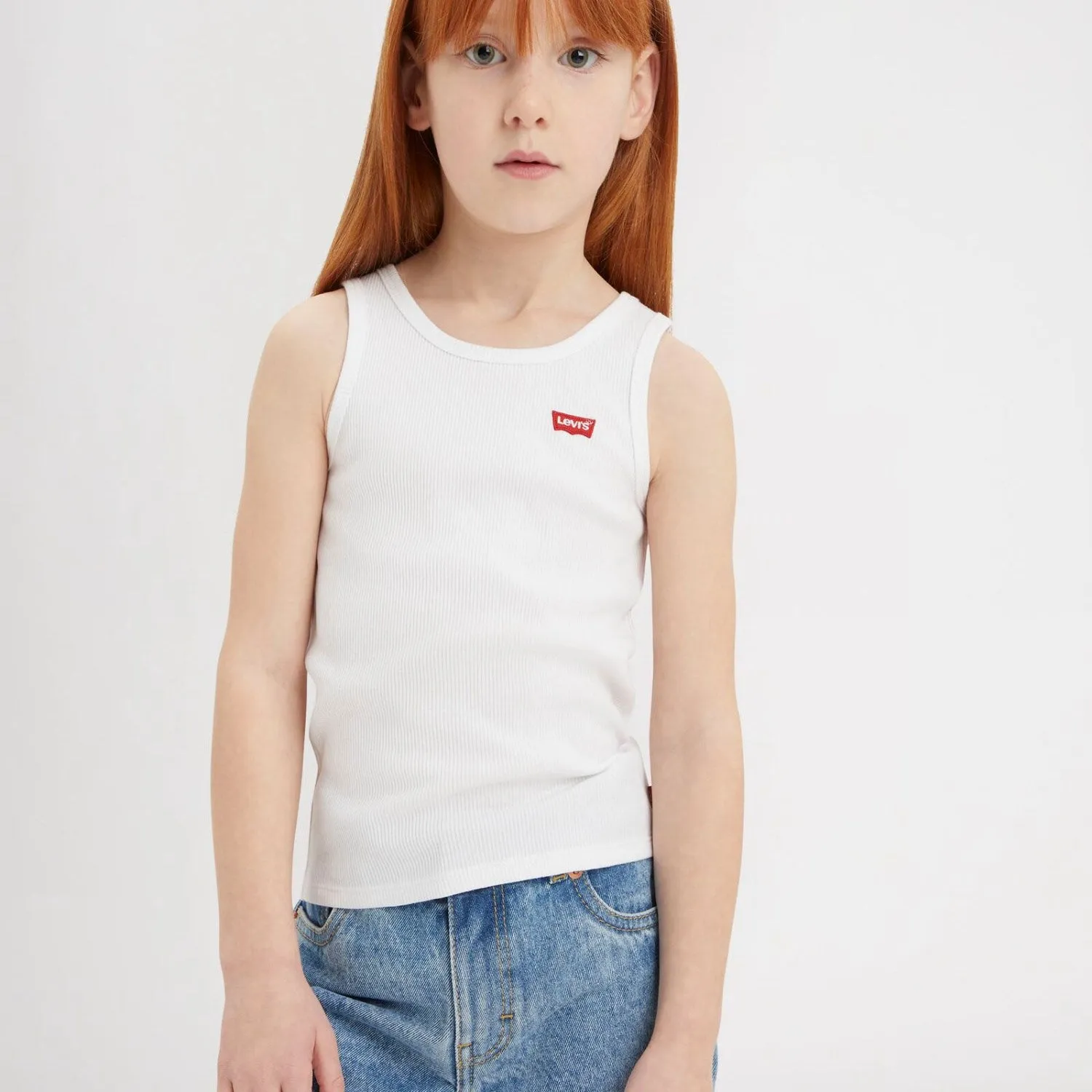 Levi's Bright White Lvg Meet And Greet Ribbed Tank Top