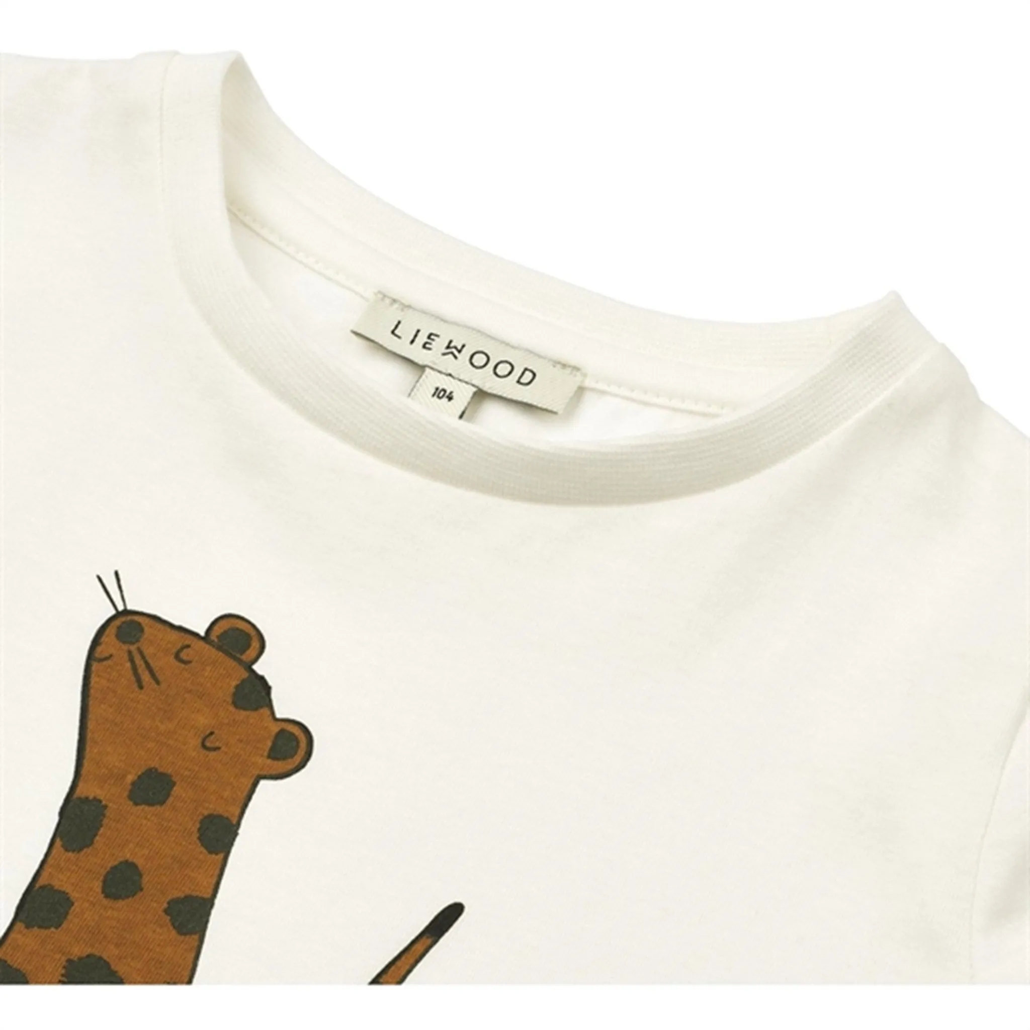 Liewood Leopard/Crisp White Apia Placement T-shirt