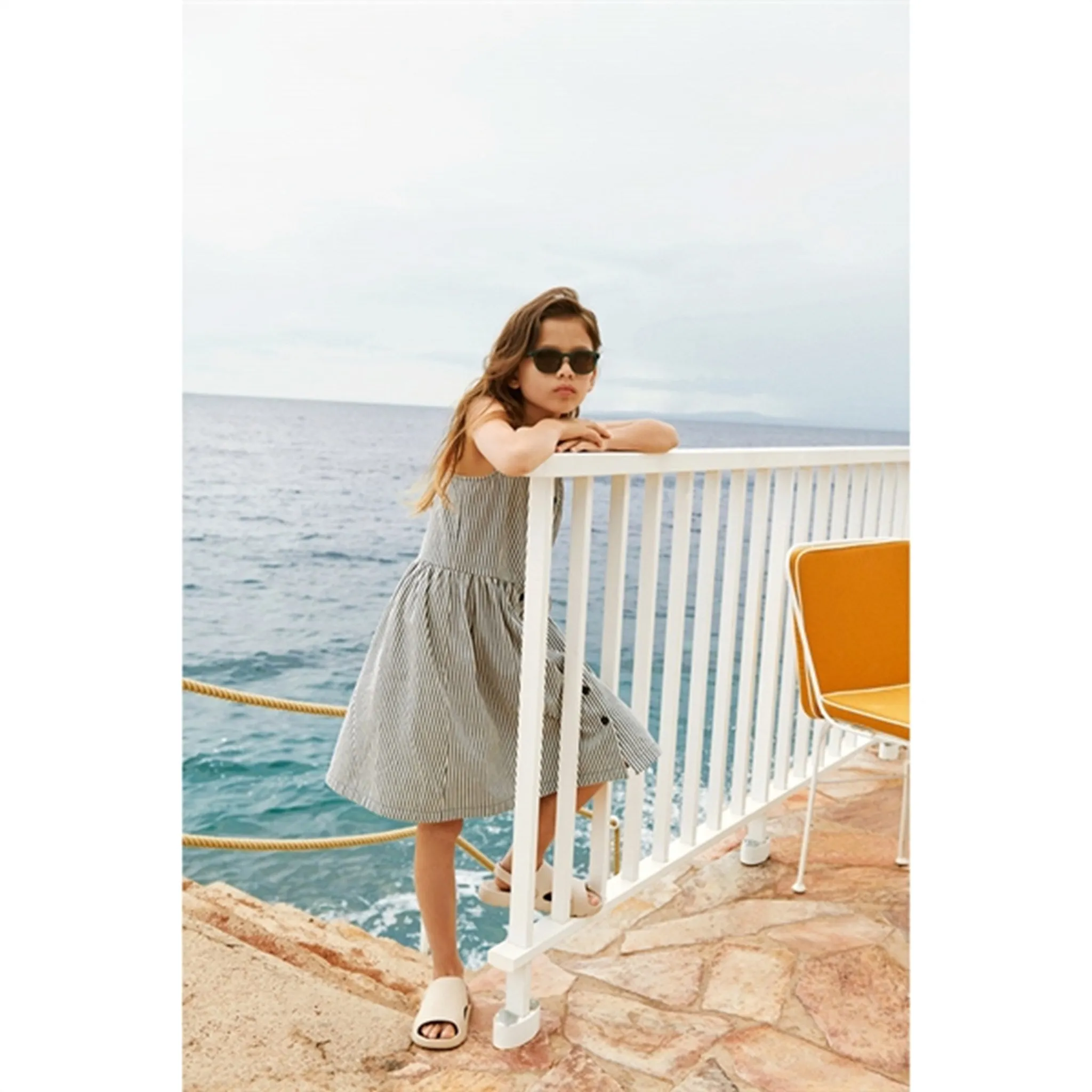 Liewood Y/D Stripe Whale Blue/Creme De La Creme Zia Stripe Dress