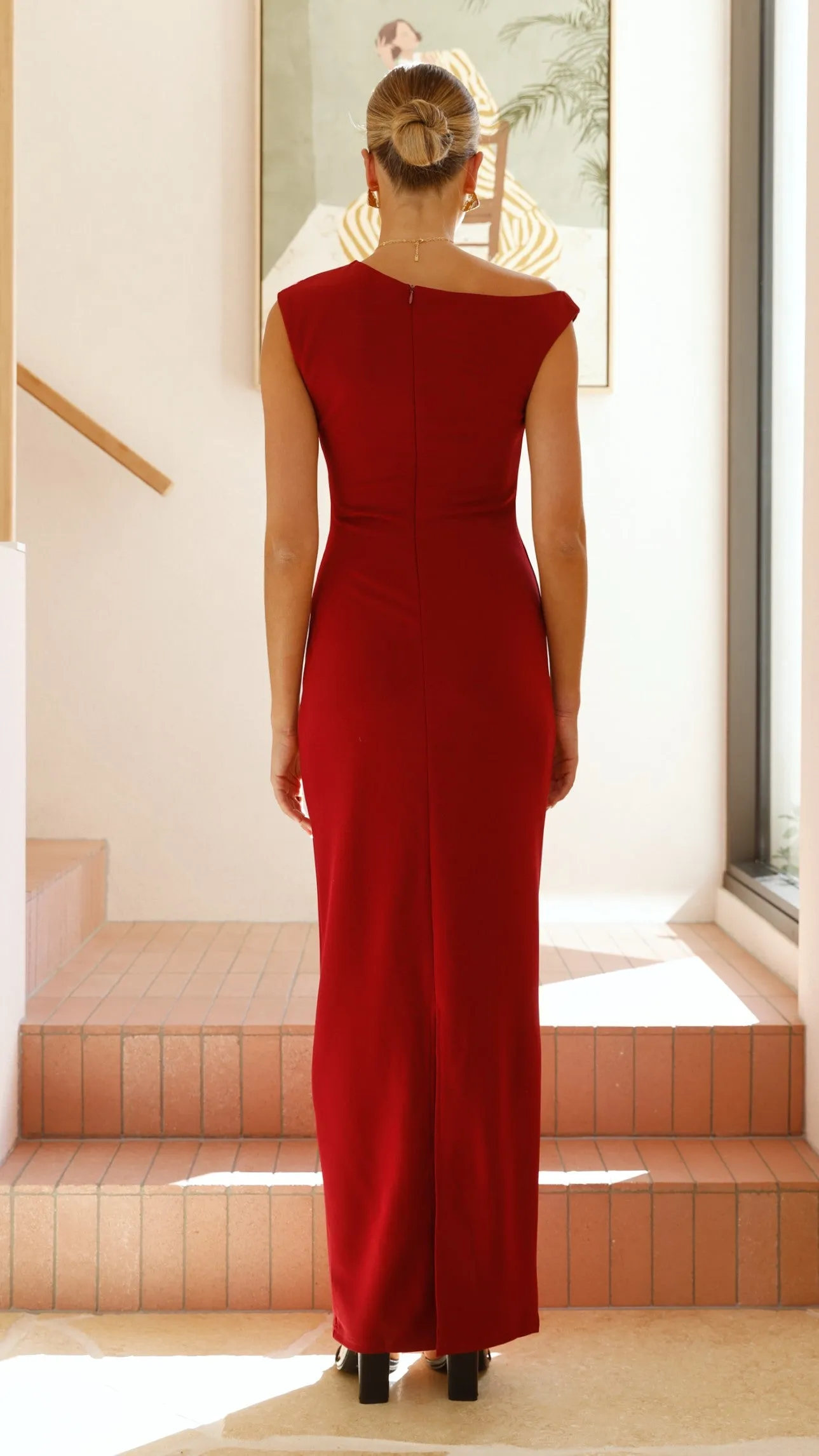 Lilah Maxi Dress - Wine Billy J