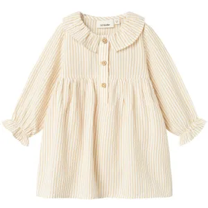Lil'Atelier Coconut Milk Lino Loose Body Dress