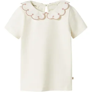 Lil'Atelier Coconut Milk Misty Rose Nmffundo Ss Slim Top Lil
