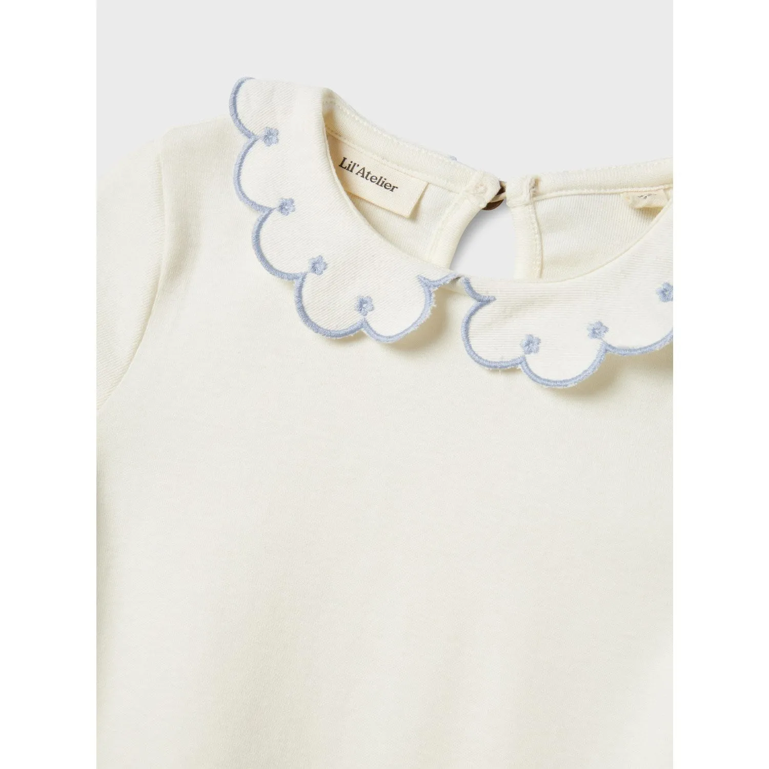 Lil'Atelier Coconut Milk Zen Blue Nmffundo Ss Slim Top Lil