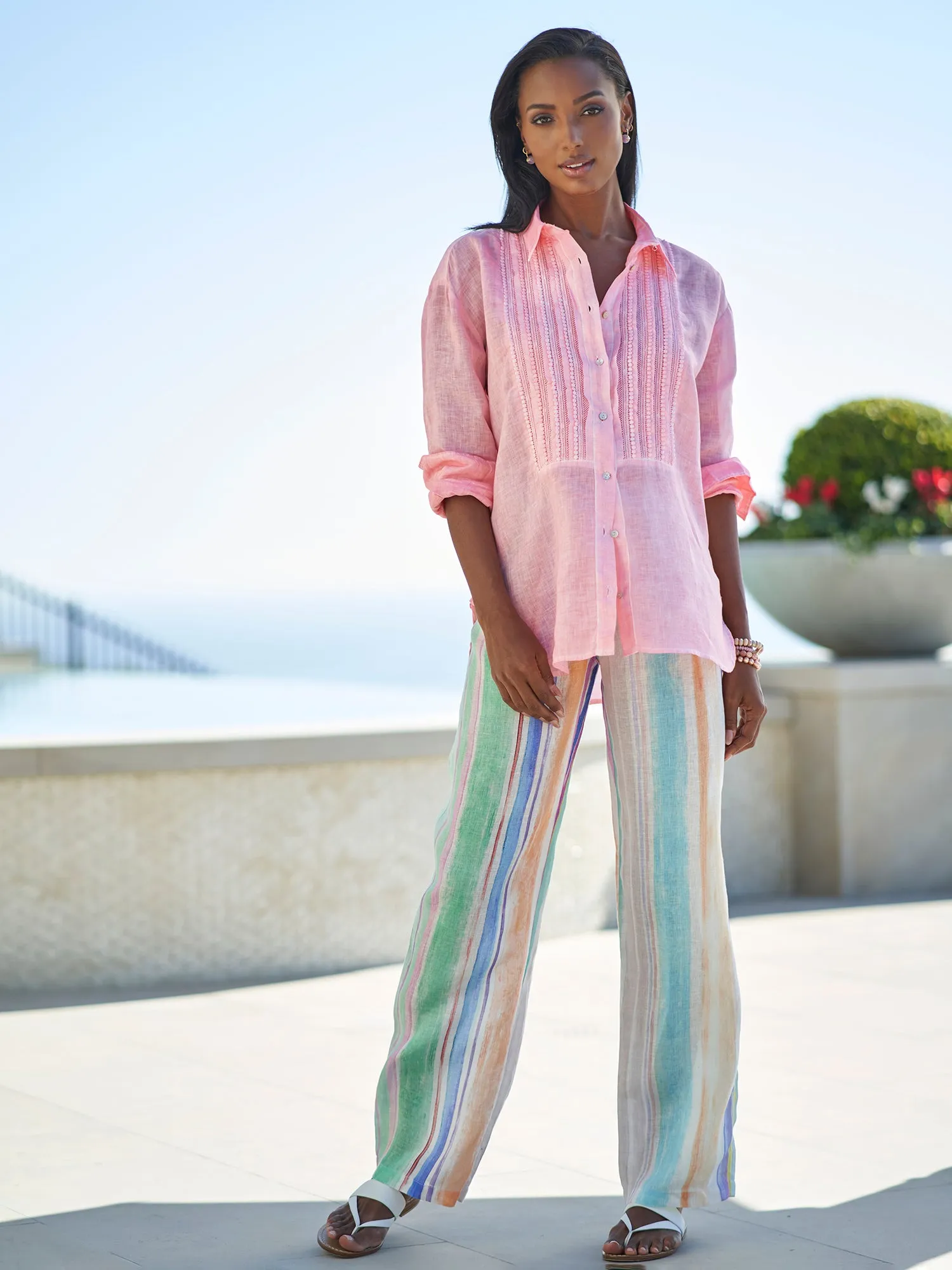 Lilja Ruffle Linen Shirt