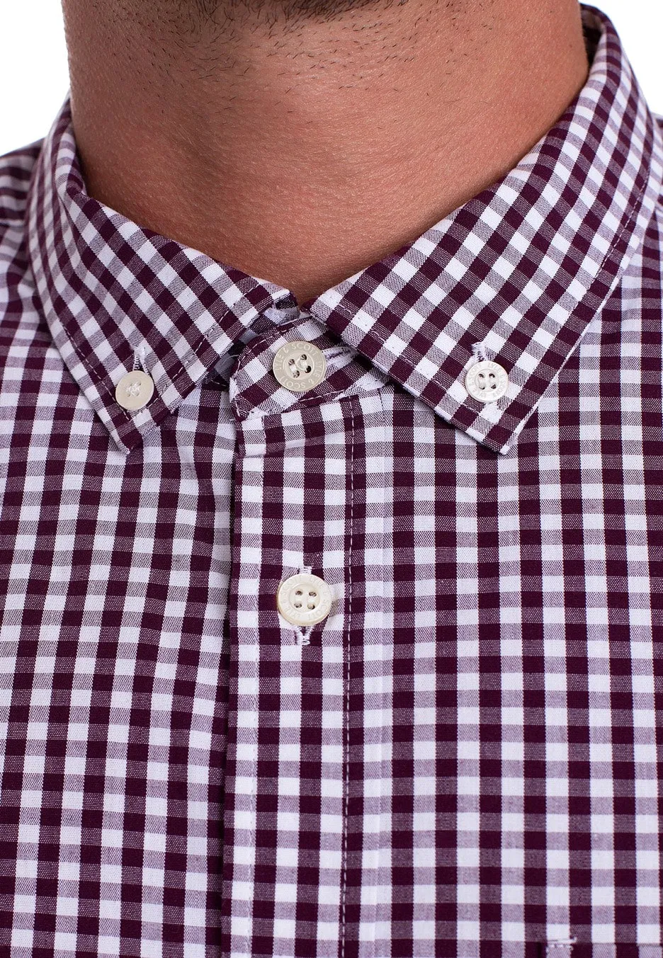 Lyle & Scott - Gingham Burgundy/White - Shirt