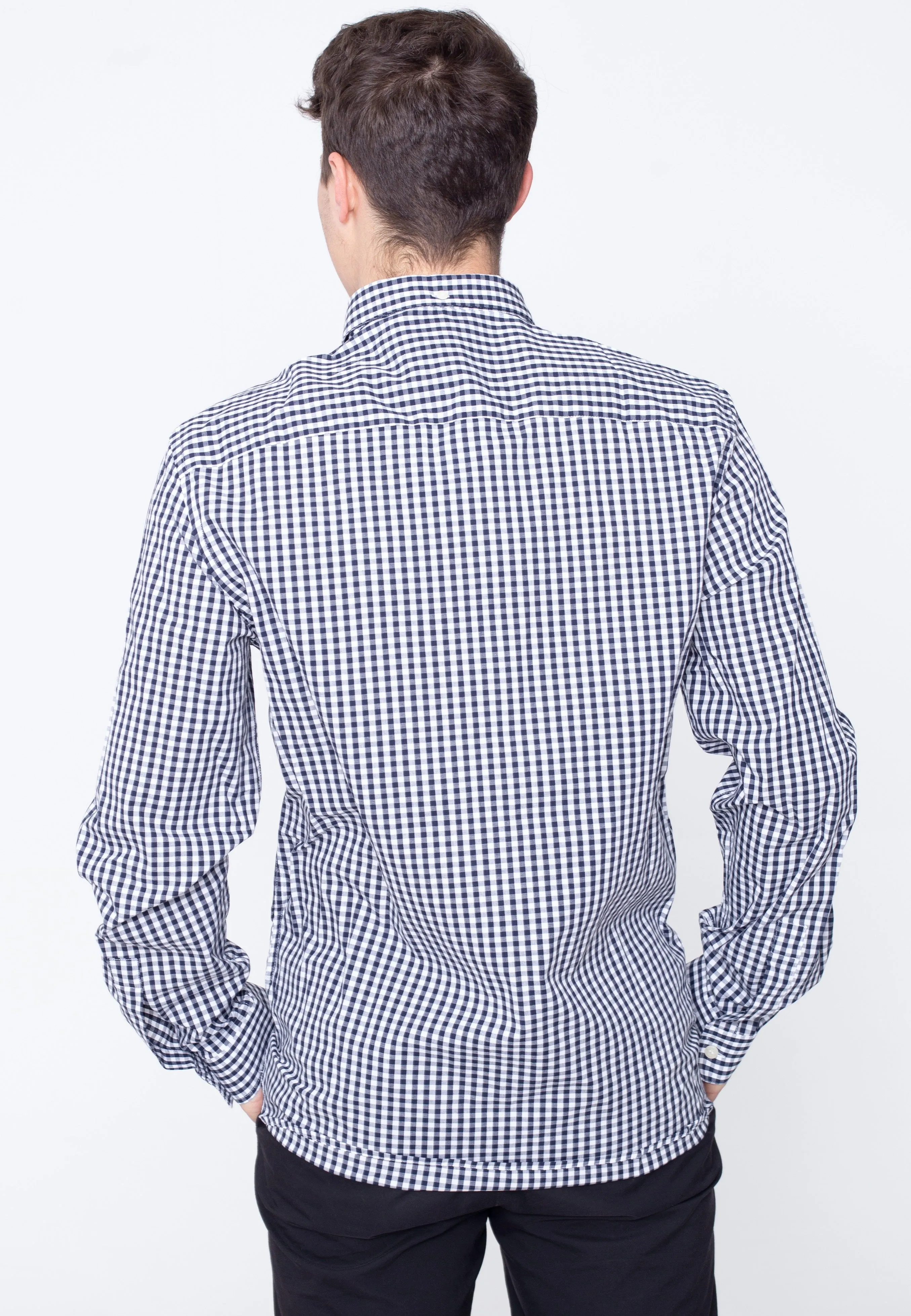 Lyle & Scott - Slim Fit Gingham Navy/White - Shirt