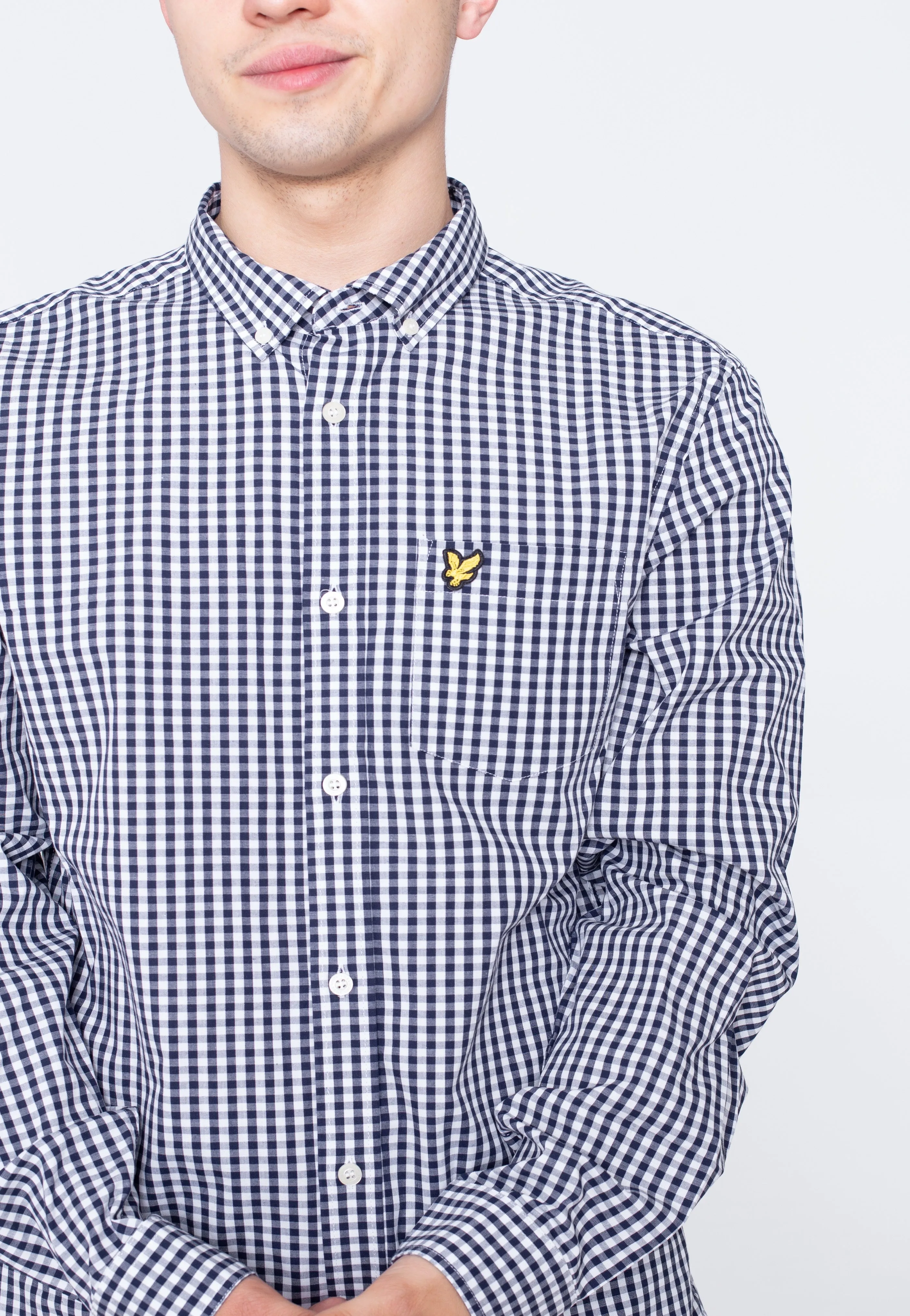 Lyle & Scott - Slim Fit Gingham Navy/White - Shirt