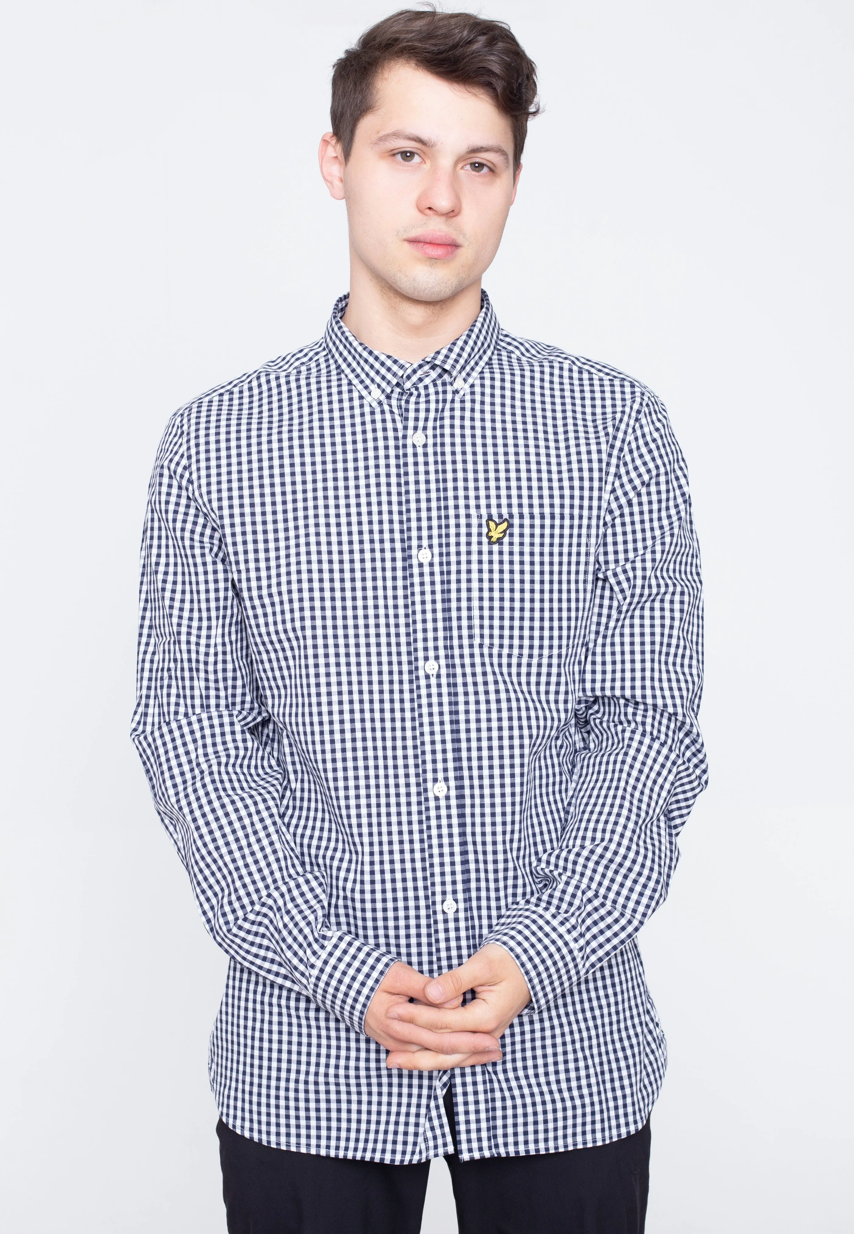 Lyle & Scott - Slim Fit Gingham Navy/White - Shirt