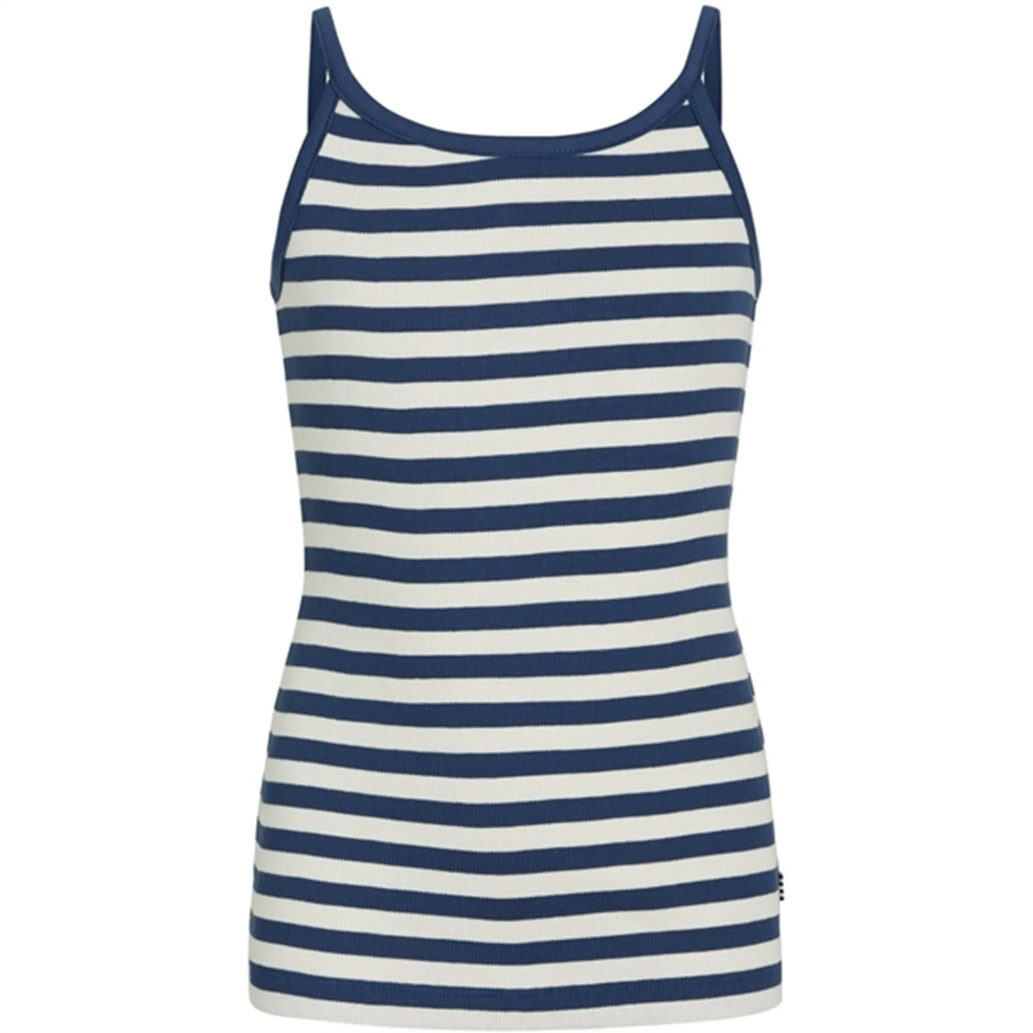 Mads Nrgaard 2x2 Cotton Stripe Trilina Top Estate Blue/Cloud Dancer