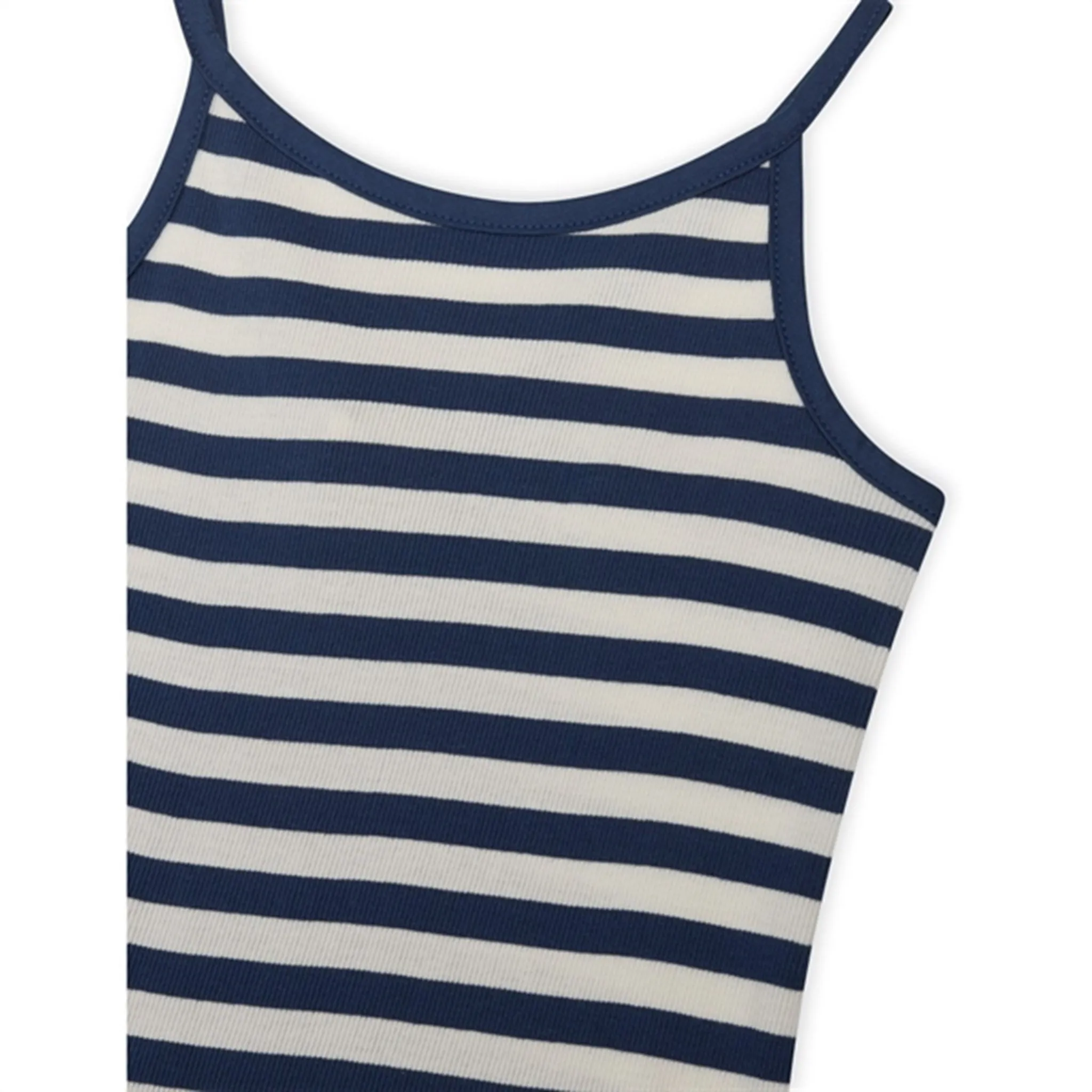Mads Nrgaard 2x2 Cotton Stripe Trilina Top Estate Blue/Cloud Dancer