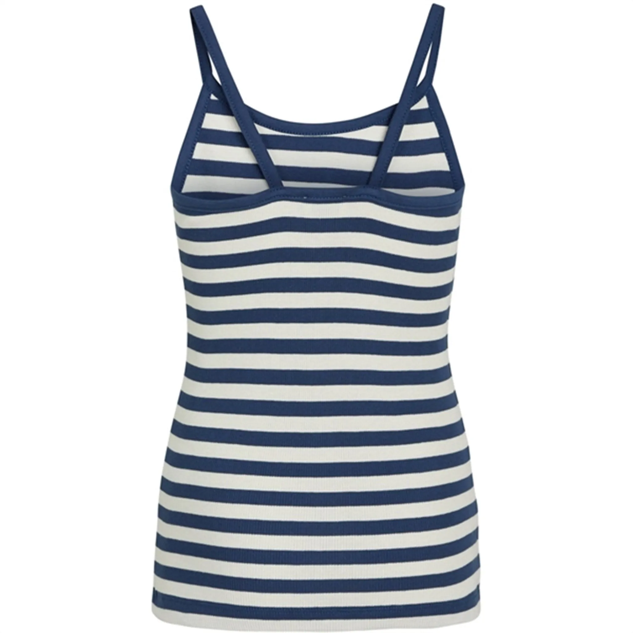 Mads Nrgaard 2x2 Cotton Stripe Trilina Top Estate Blue/Cloud Dancer