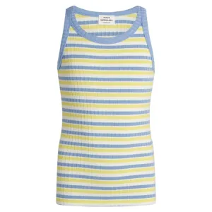 Mads Nrgaard 5x5 Stripe Carinila Top Multi Sunny Lime