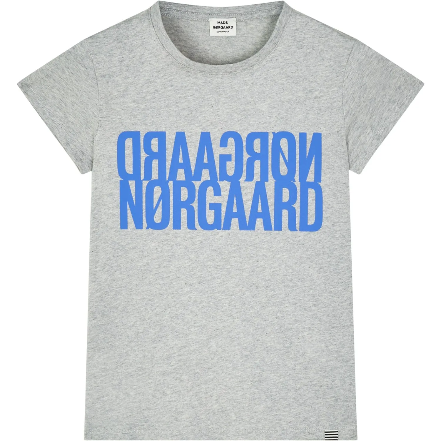 Mads Nrgaard Light Grey Melange Single Organic Tuvina Tee