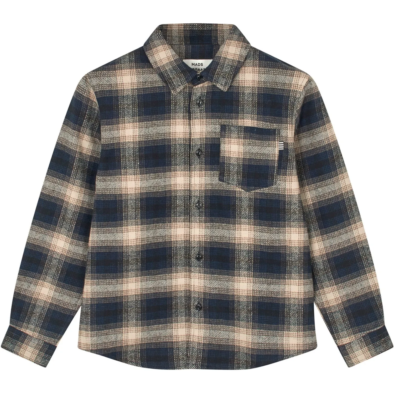 Mads Nrgaard Midnight Navy Check Soft Flannel Svano Shirt